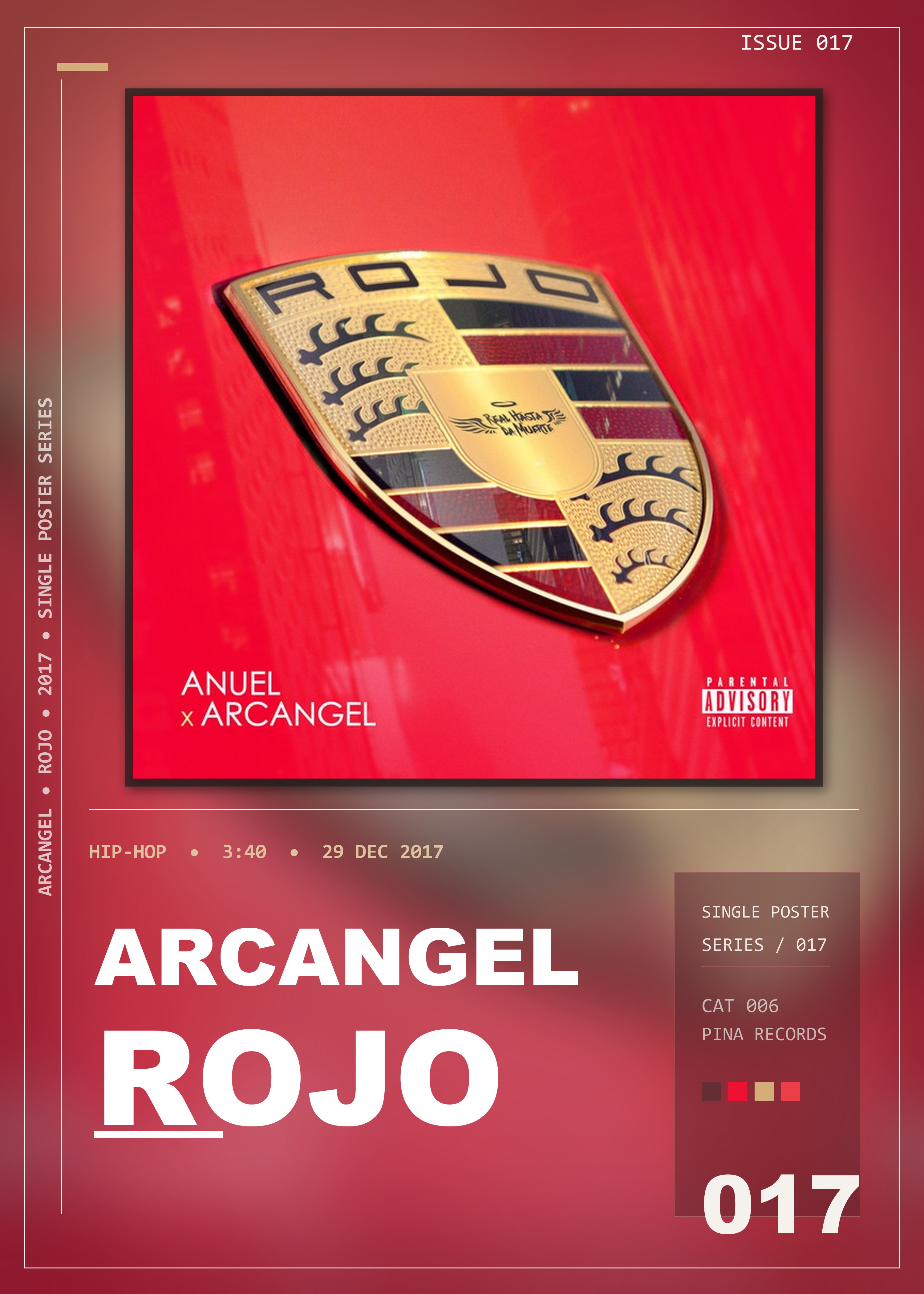 Music poster: Arcangel - Rojo