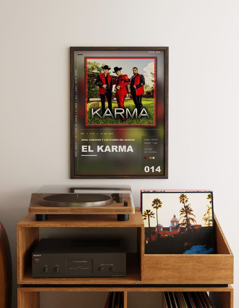 Music poster: Ariel Camacho y Los Plebes Del Rancho - El Karma