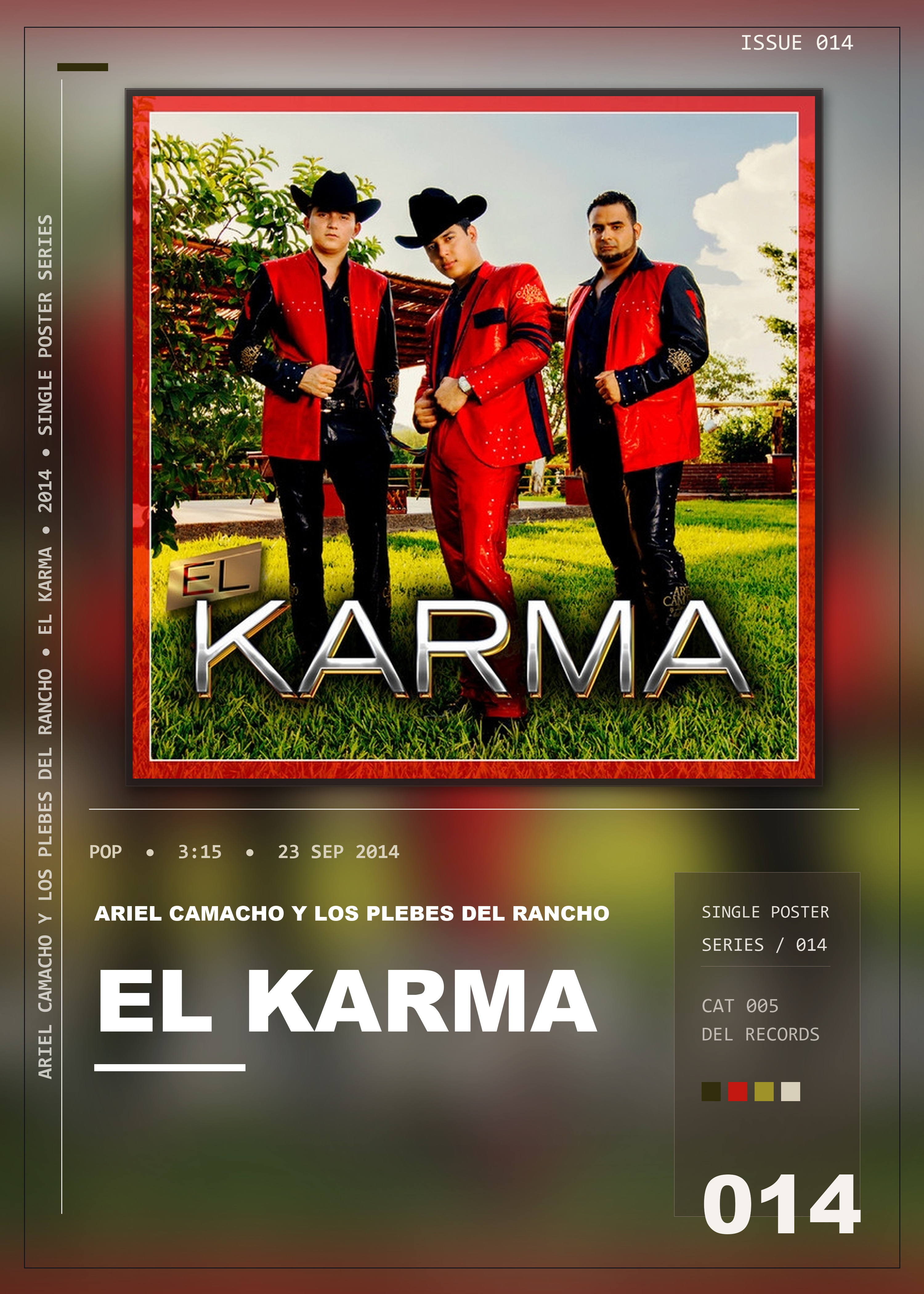 Music poster: Ariel Camacho y Los Plebes Del Rancho - El Karma