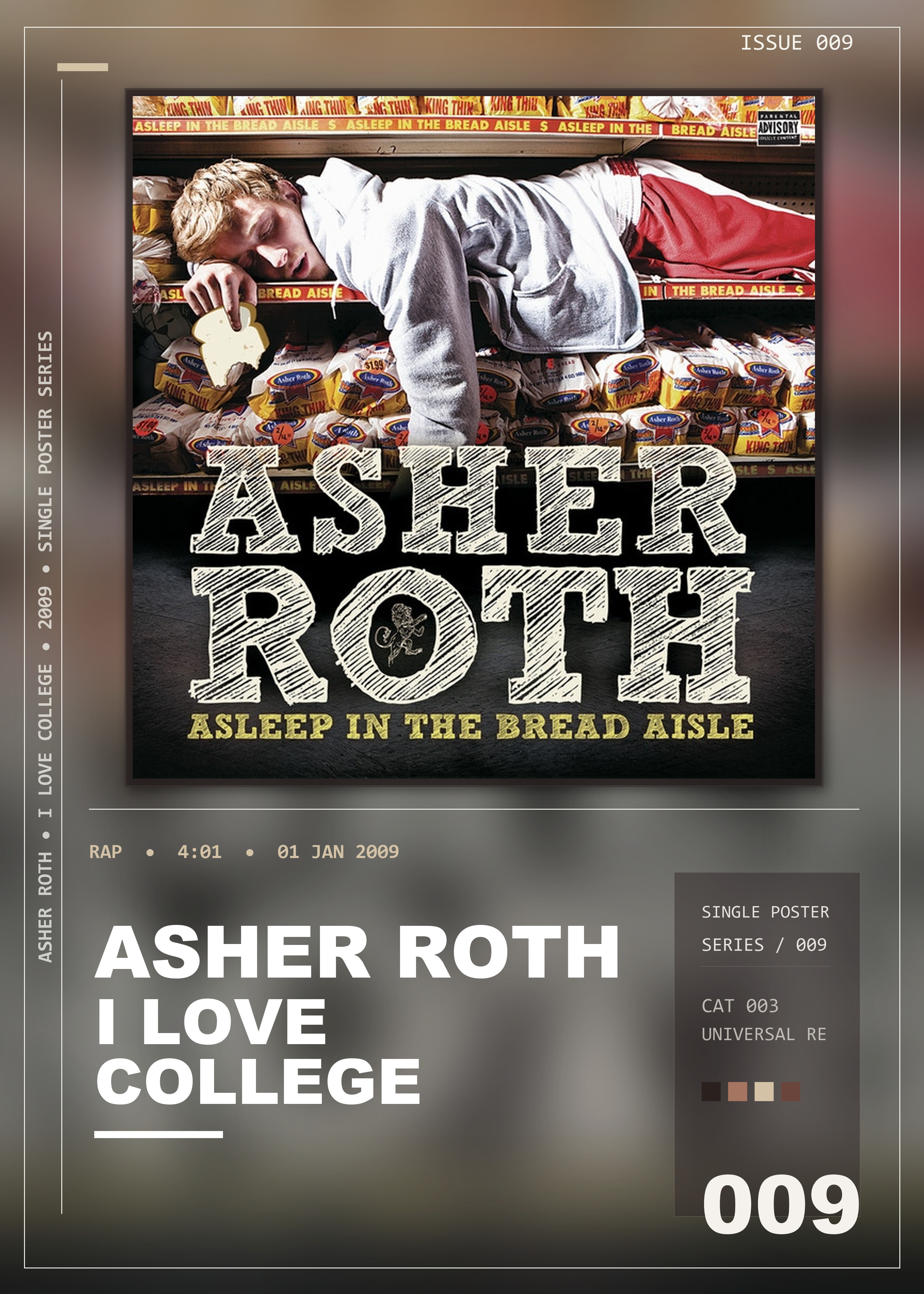 Music poster: Asher Roth - I Love College