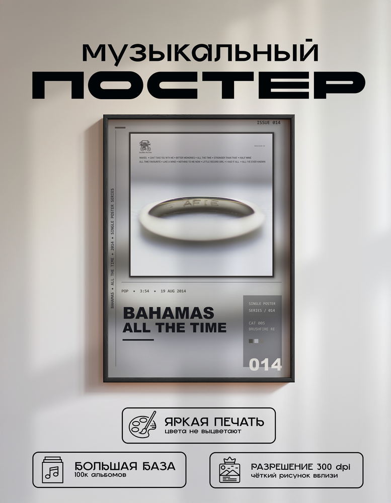 Music poster: Bahamas - All The Time