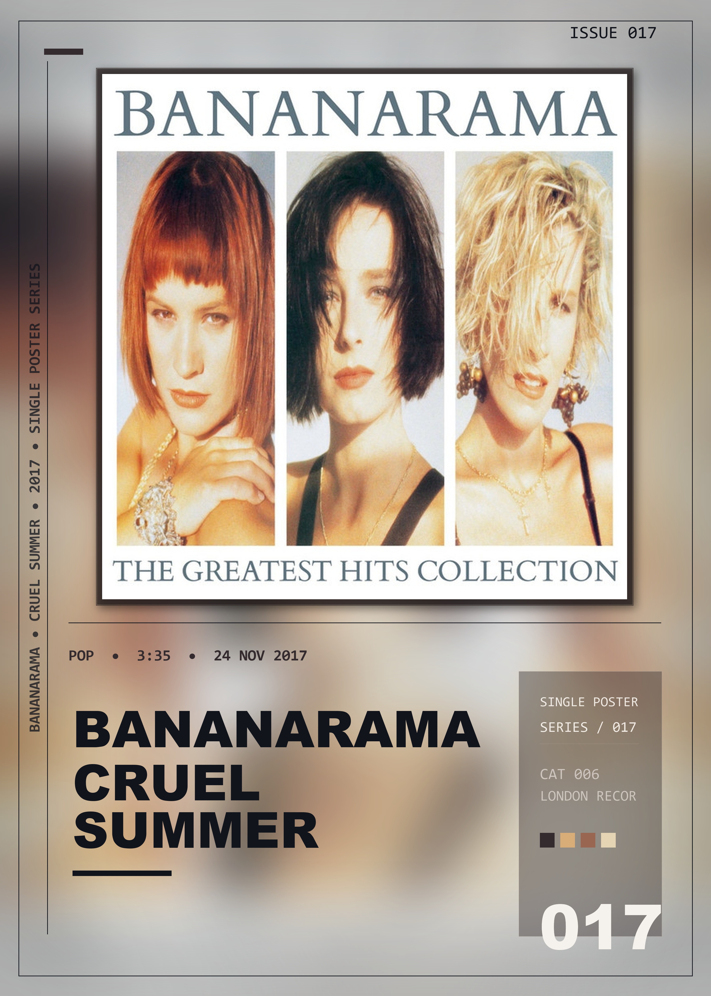 Music poster: Bananarama - Cruel Summer