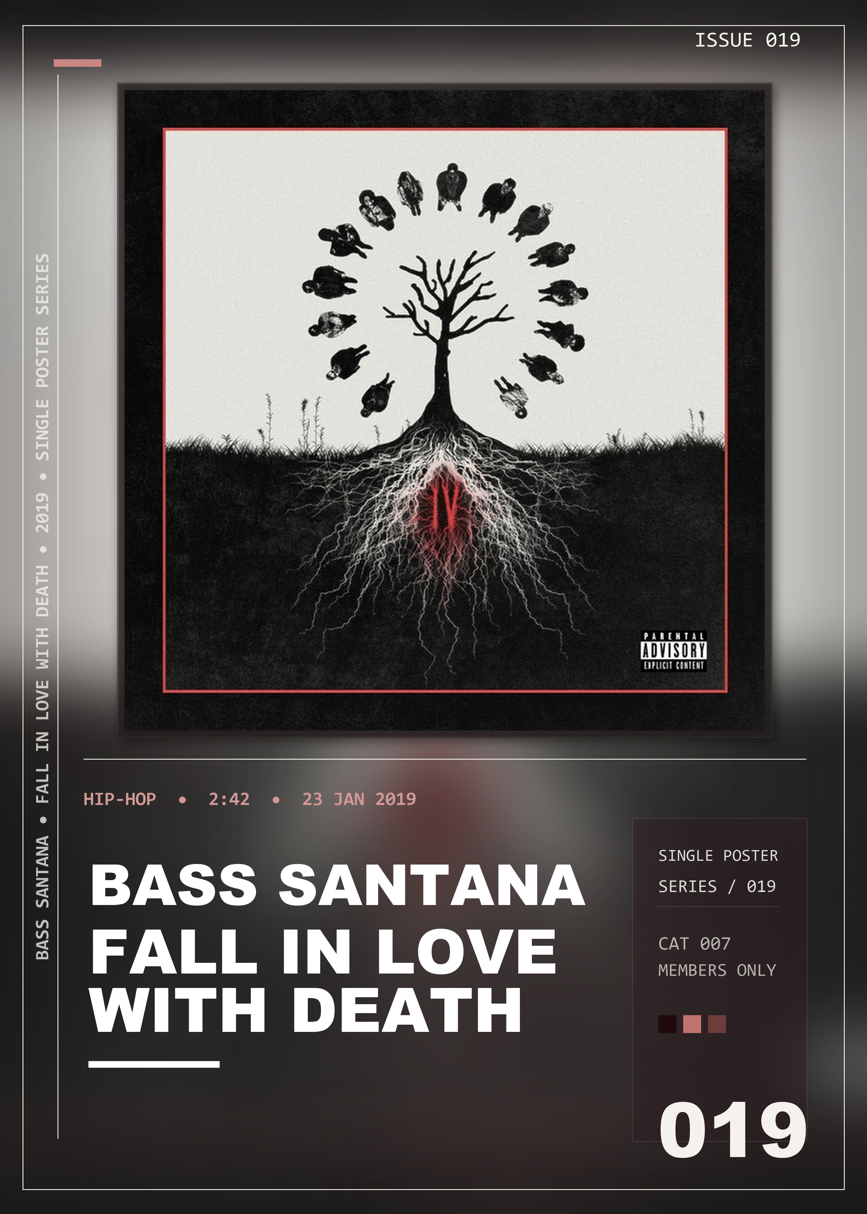 Music poster: Bass Santana - Fall in Love with Death