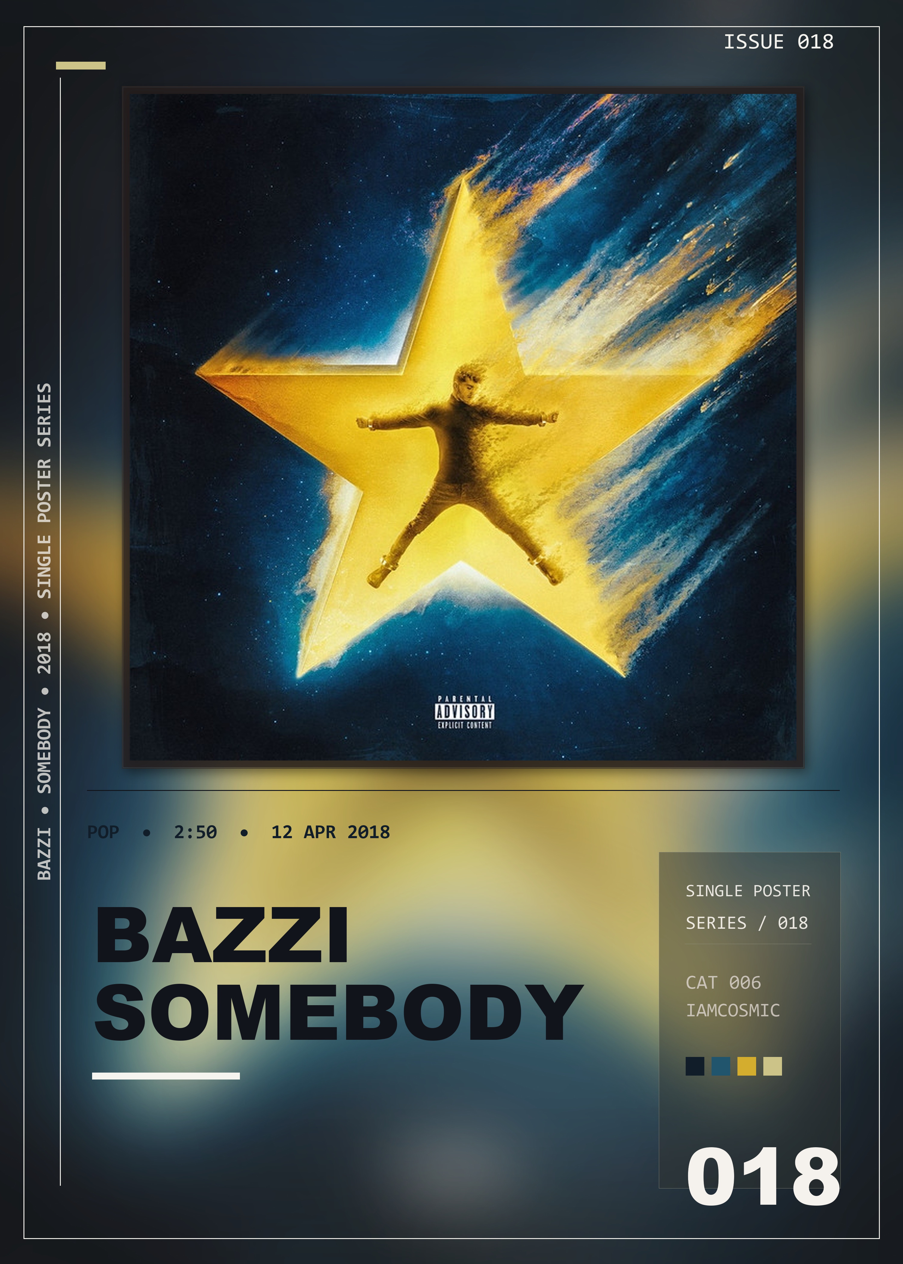 Music poster: Bazzi - Somebody