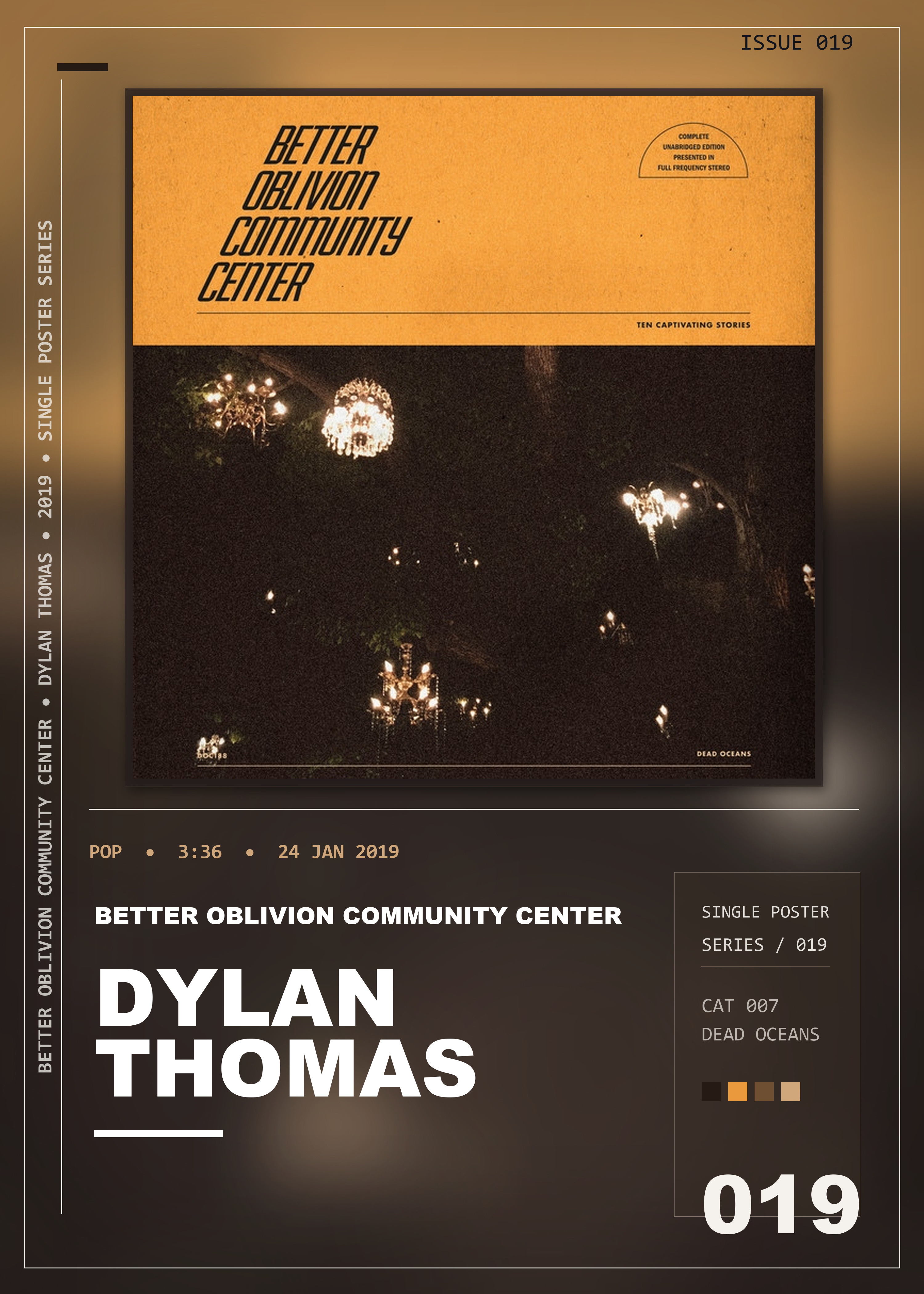 Music poster: Better Oblivion Community Center - Dylan Thomas