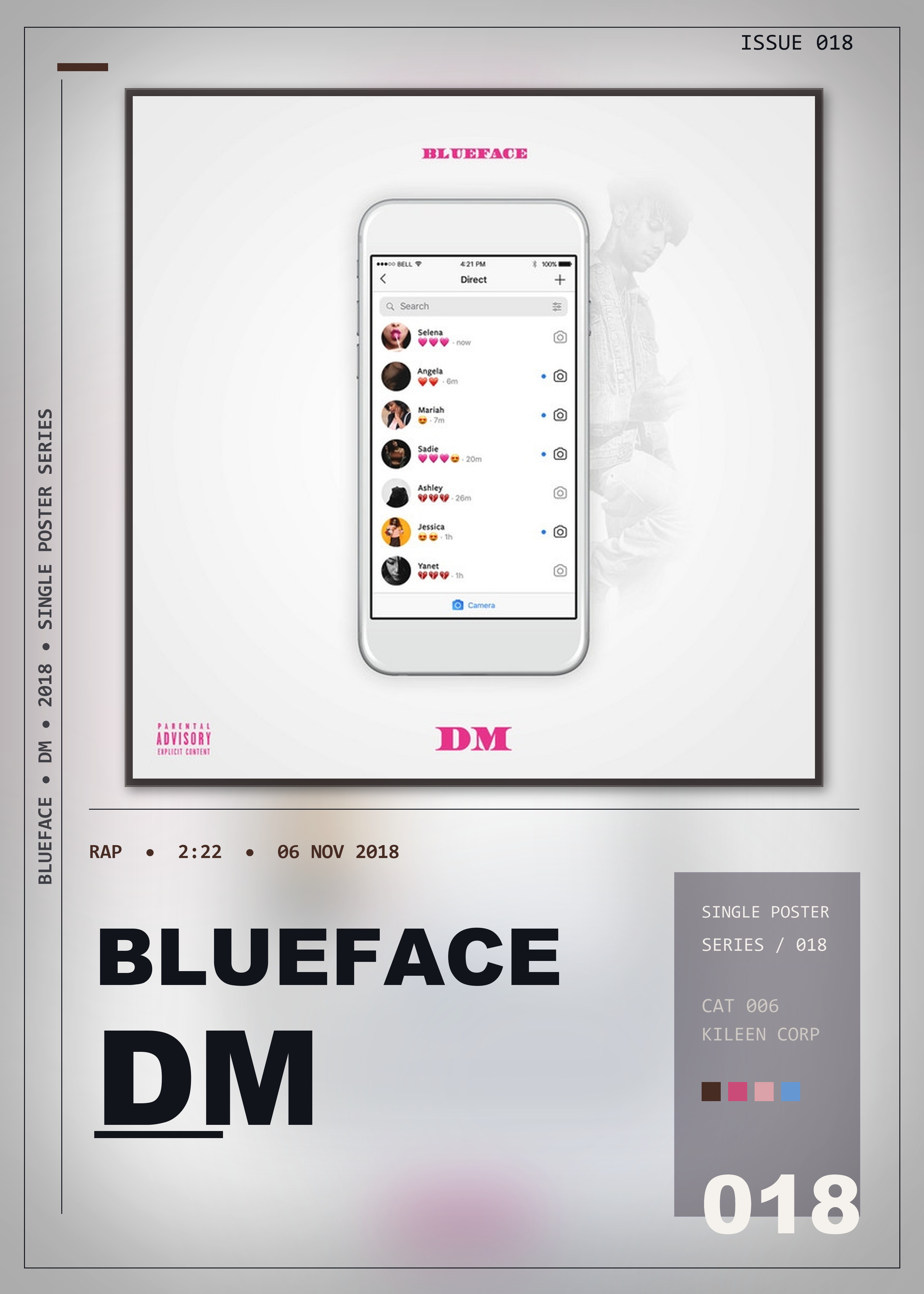 Music poster: Blueface - Dm