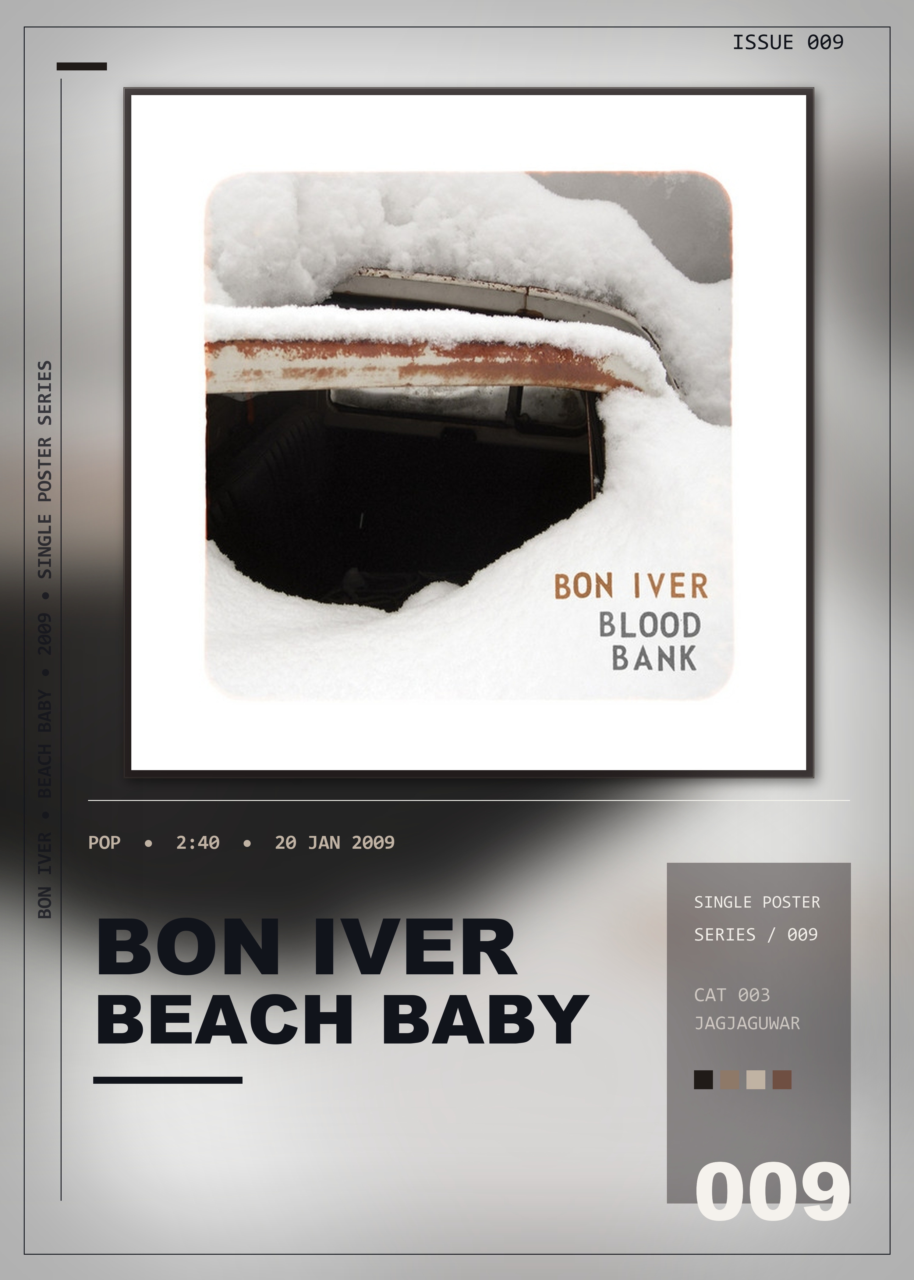 Music poster: Bon Iver - Beach Baby