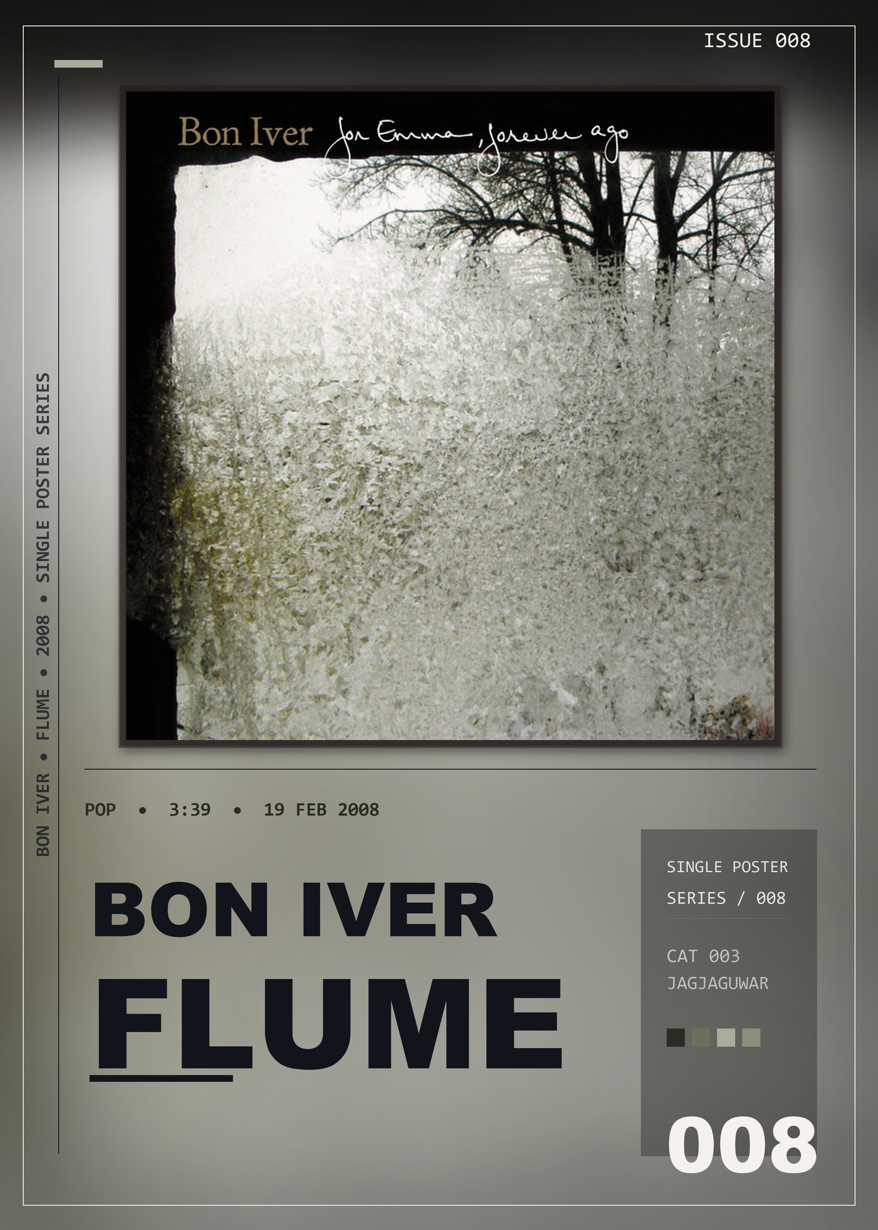 Music poster: Bon Iver - Flume