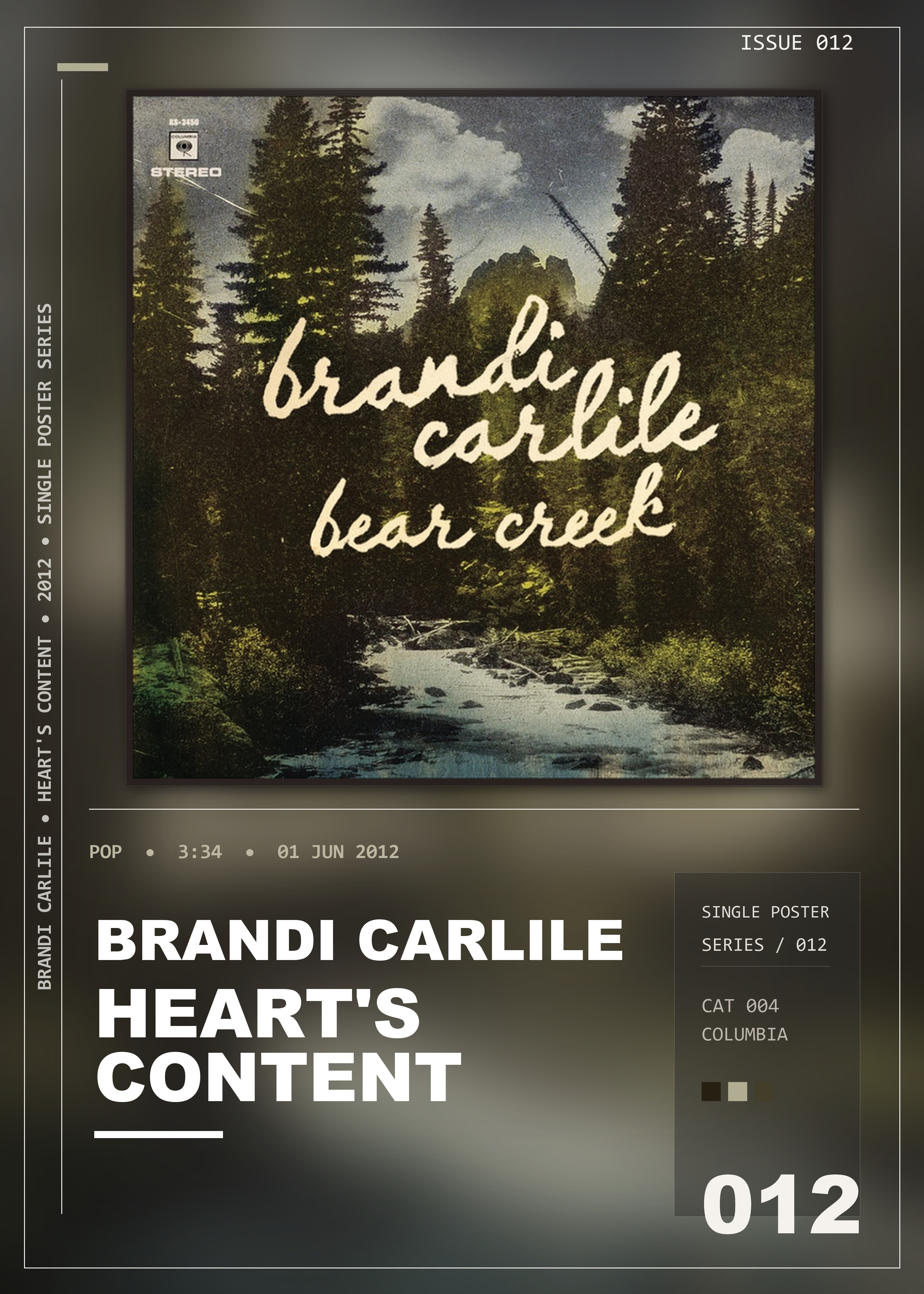 Music poster: Brandi Carlile - Hearts Content