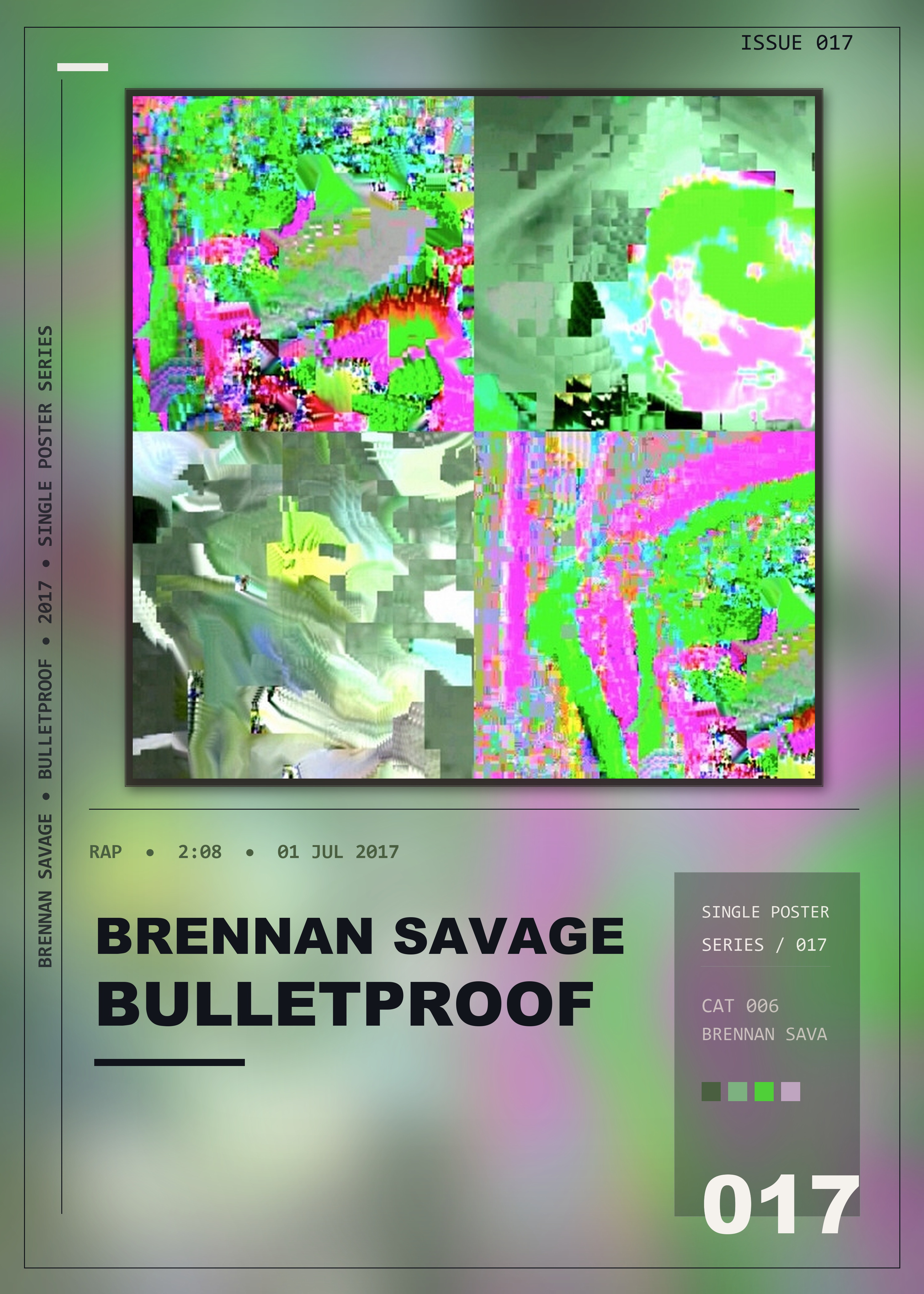 Music poster: Brennan Savage - Bulletproof
