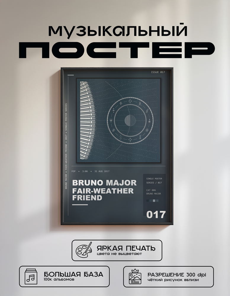 Music poster: Bruno Major - Fair-Weather Friend