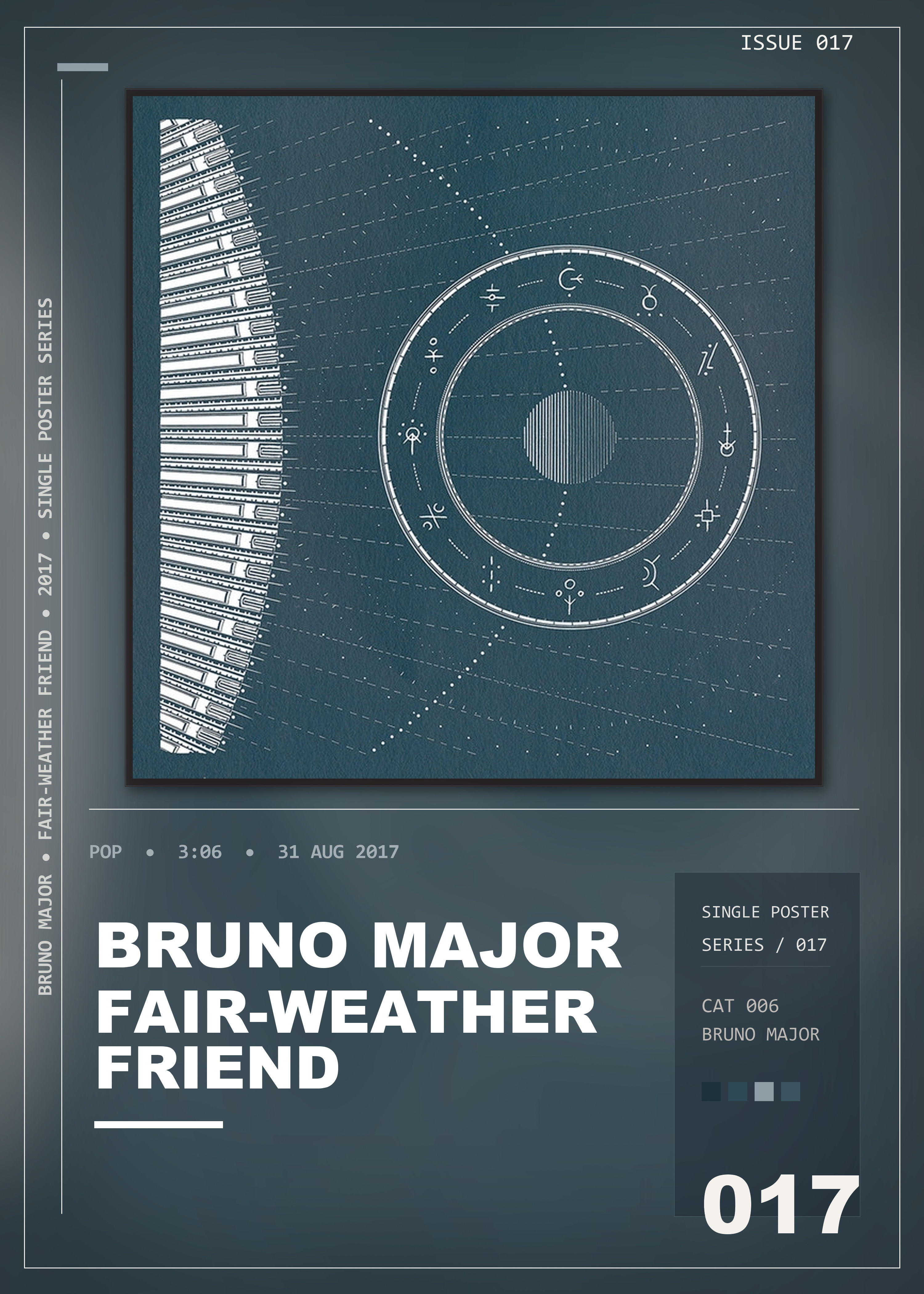 Music poster: Bruno Major - Fair-Weather Friend