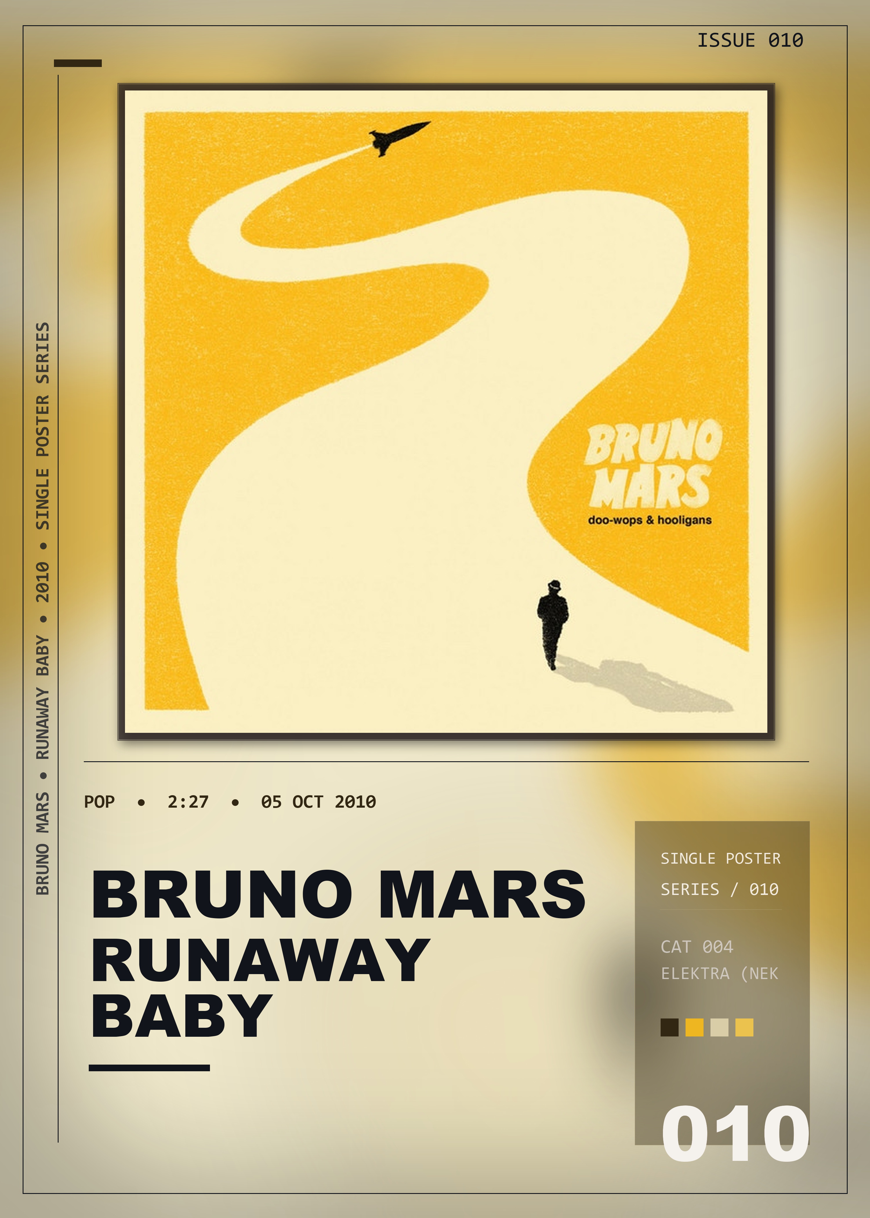 Music poster: Bruno Mars - Runaway Baby