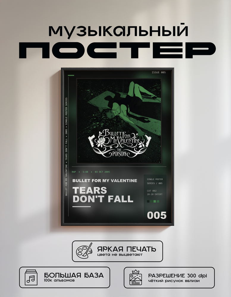 Music poster: Bullet For My Valentine - Tears Dont Fall