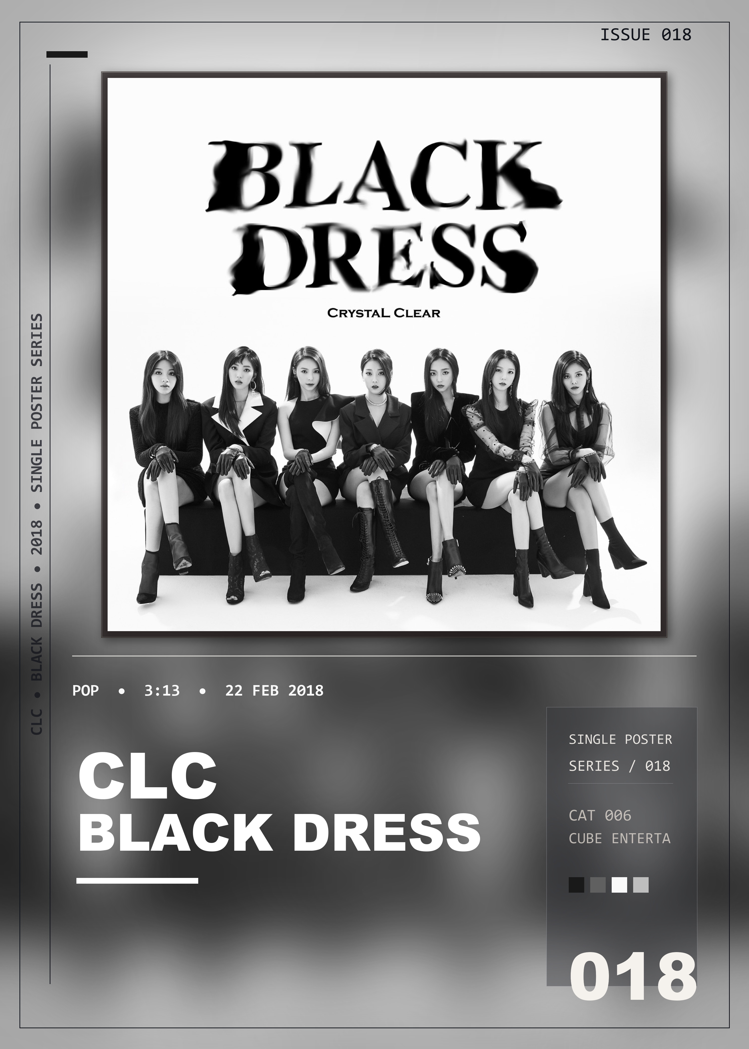Music poster: CLC - BLACK DRESS
