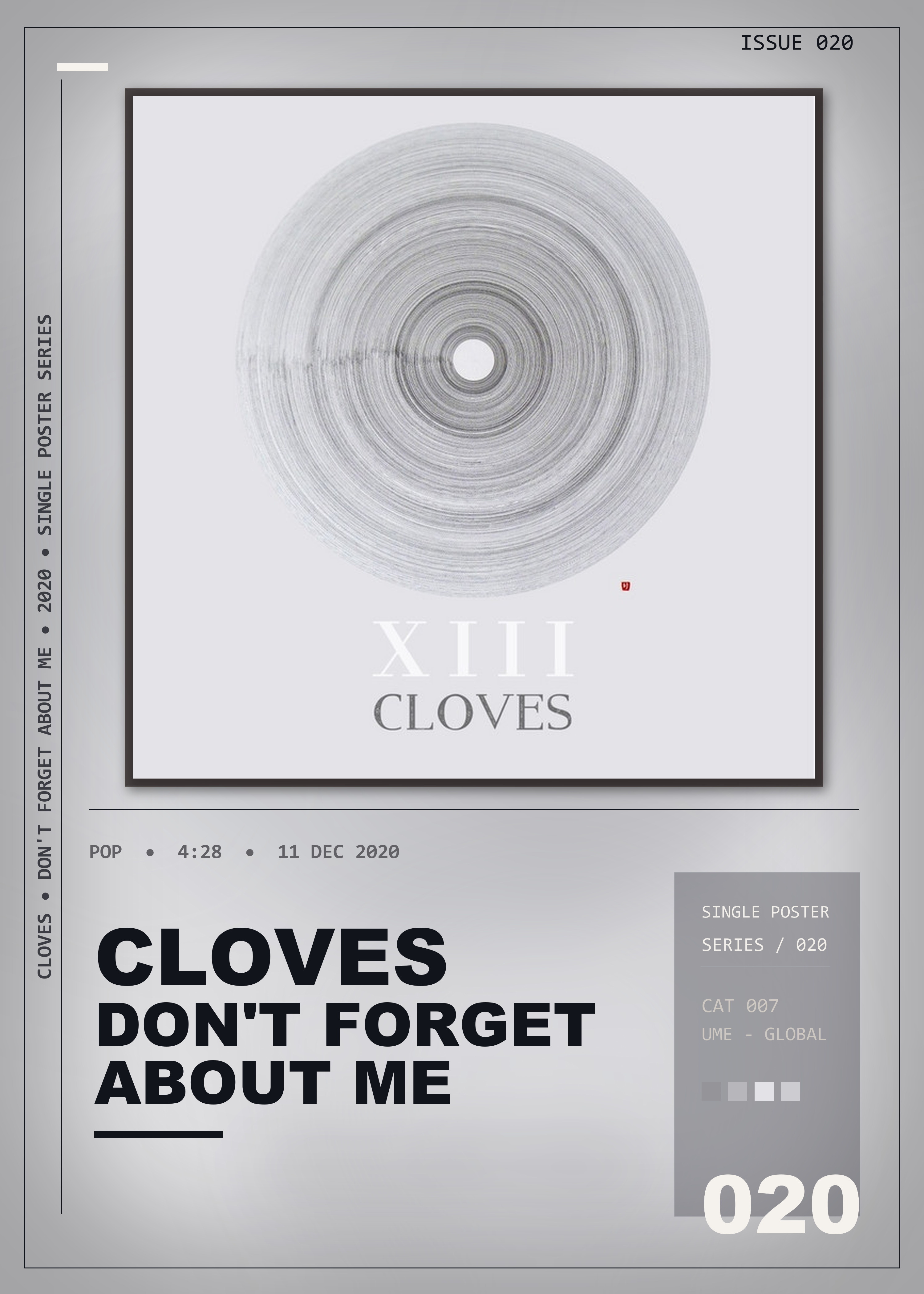 Music poster: CLOVES - Dont Forget About Me
