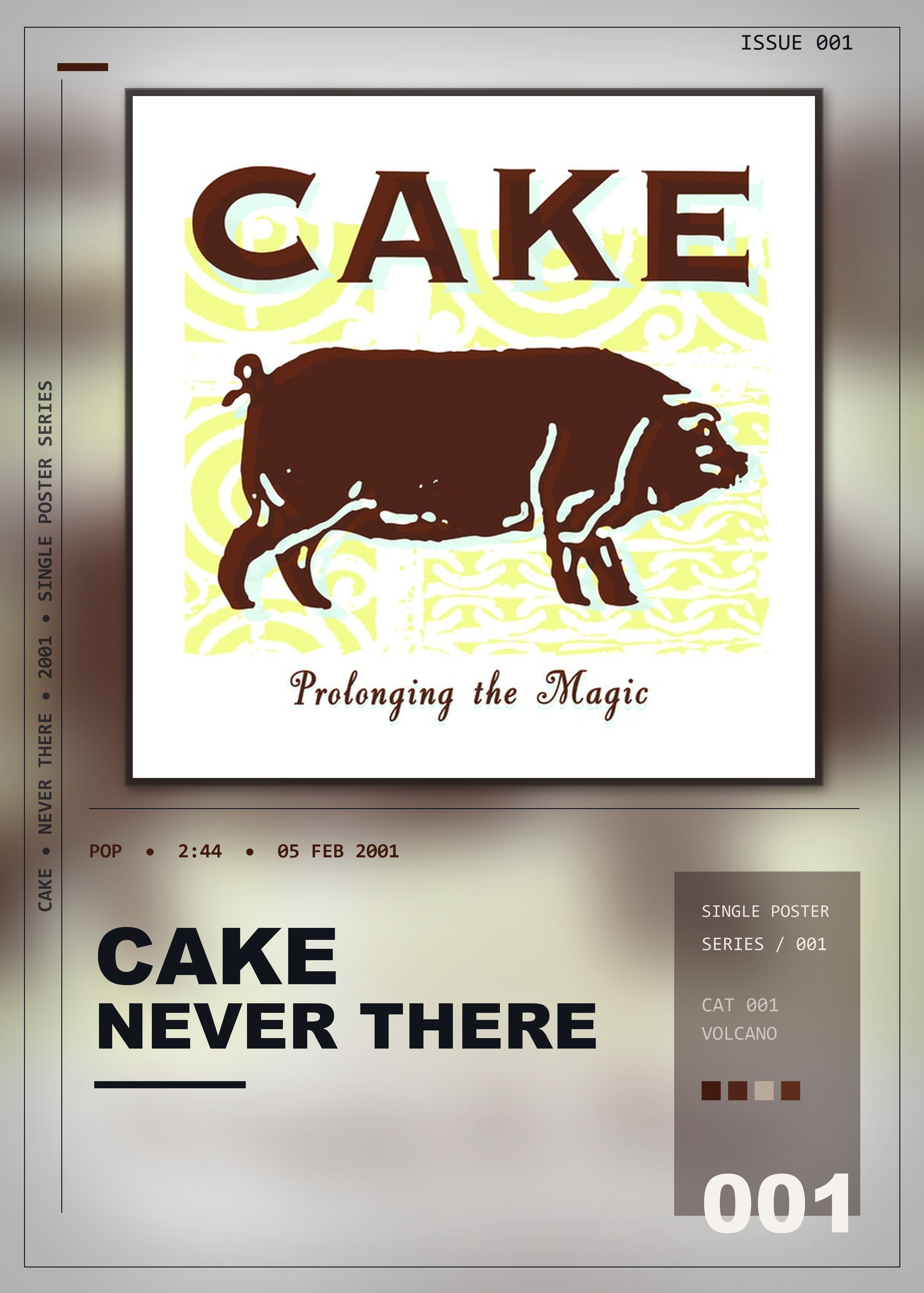 Music poster: Cake - Never There