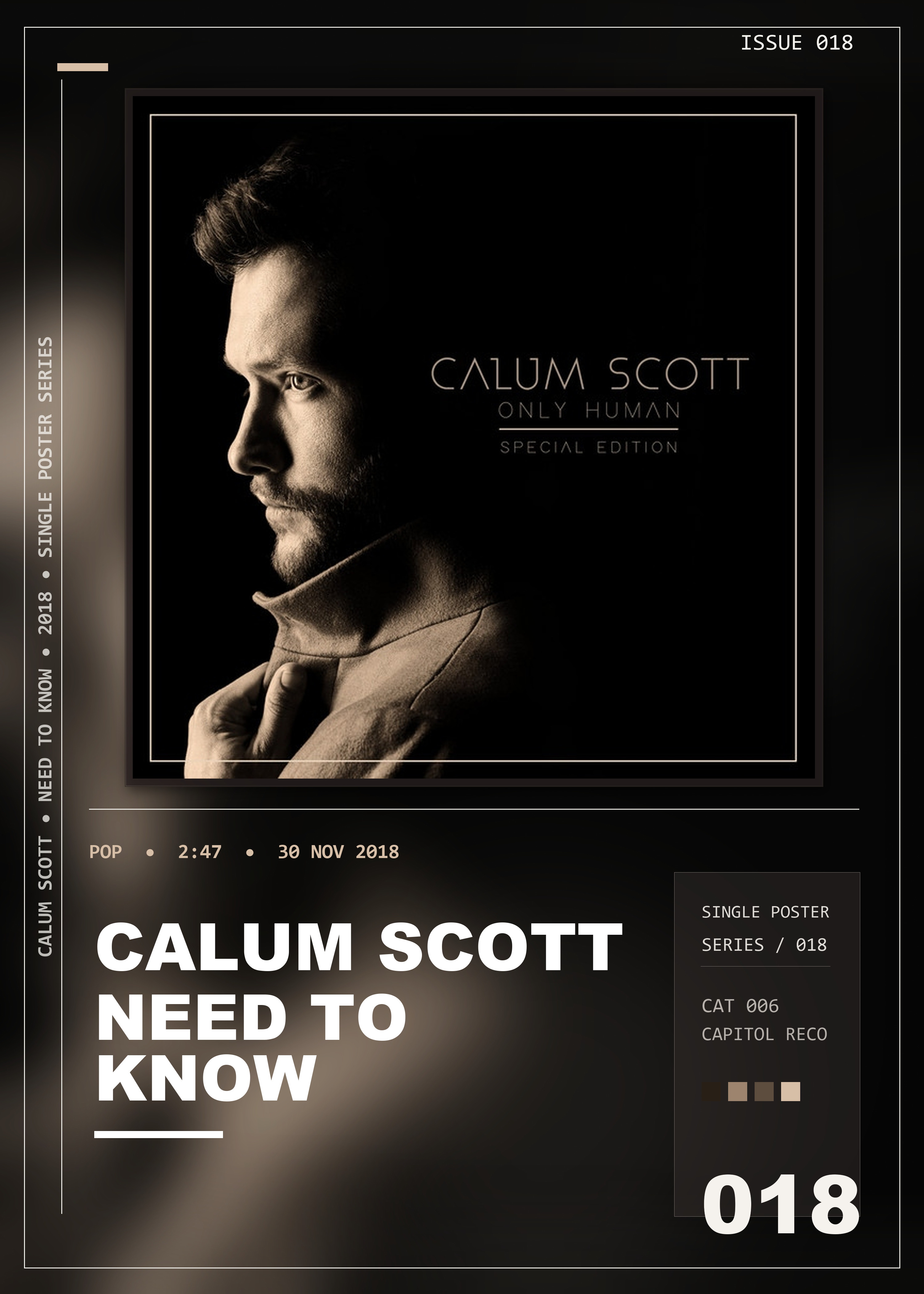 Music poster: Calum Scott - Need To Know
