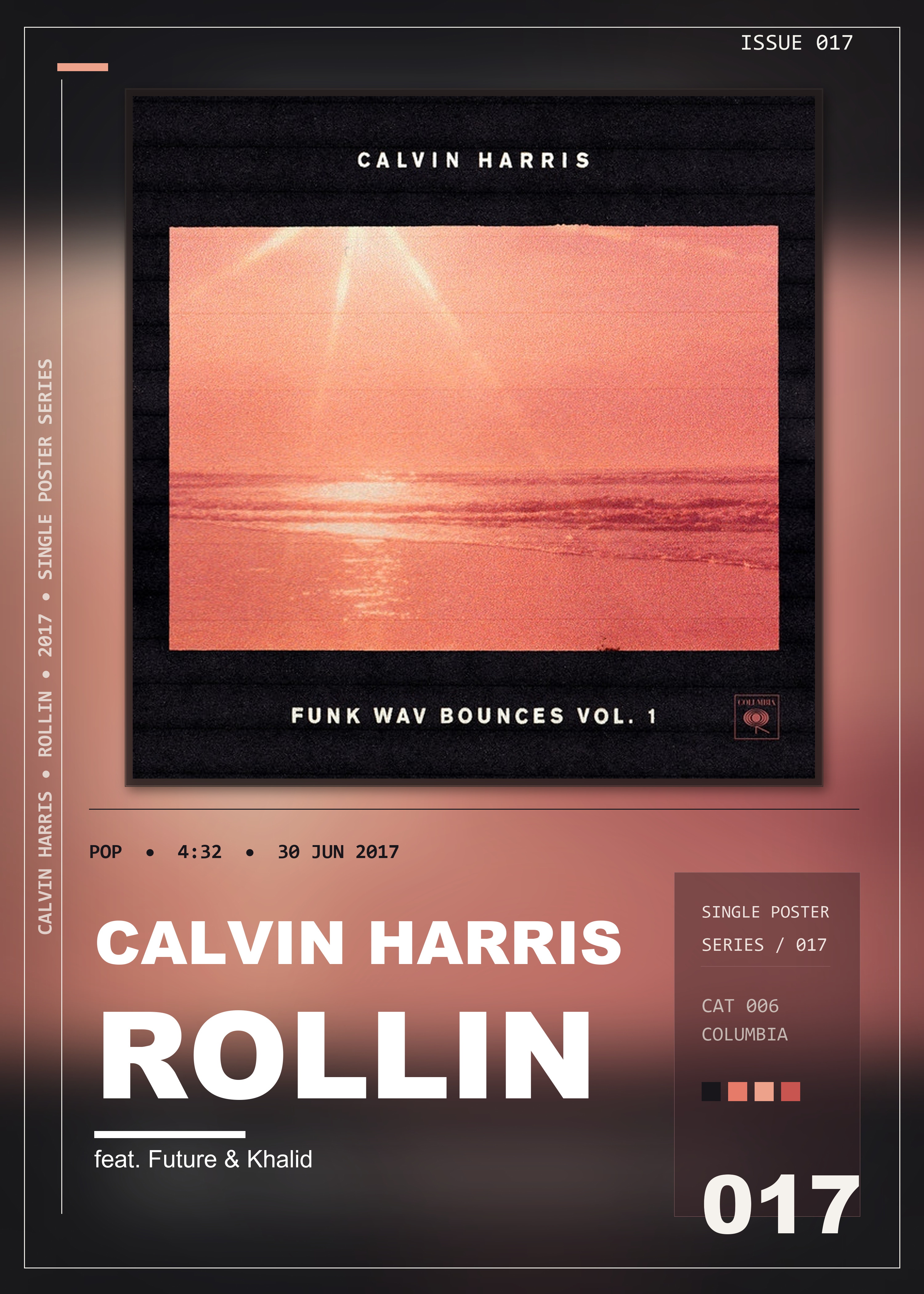 Music poster: Calvin Harris - Rollin feat Future Khalid