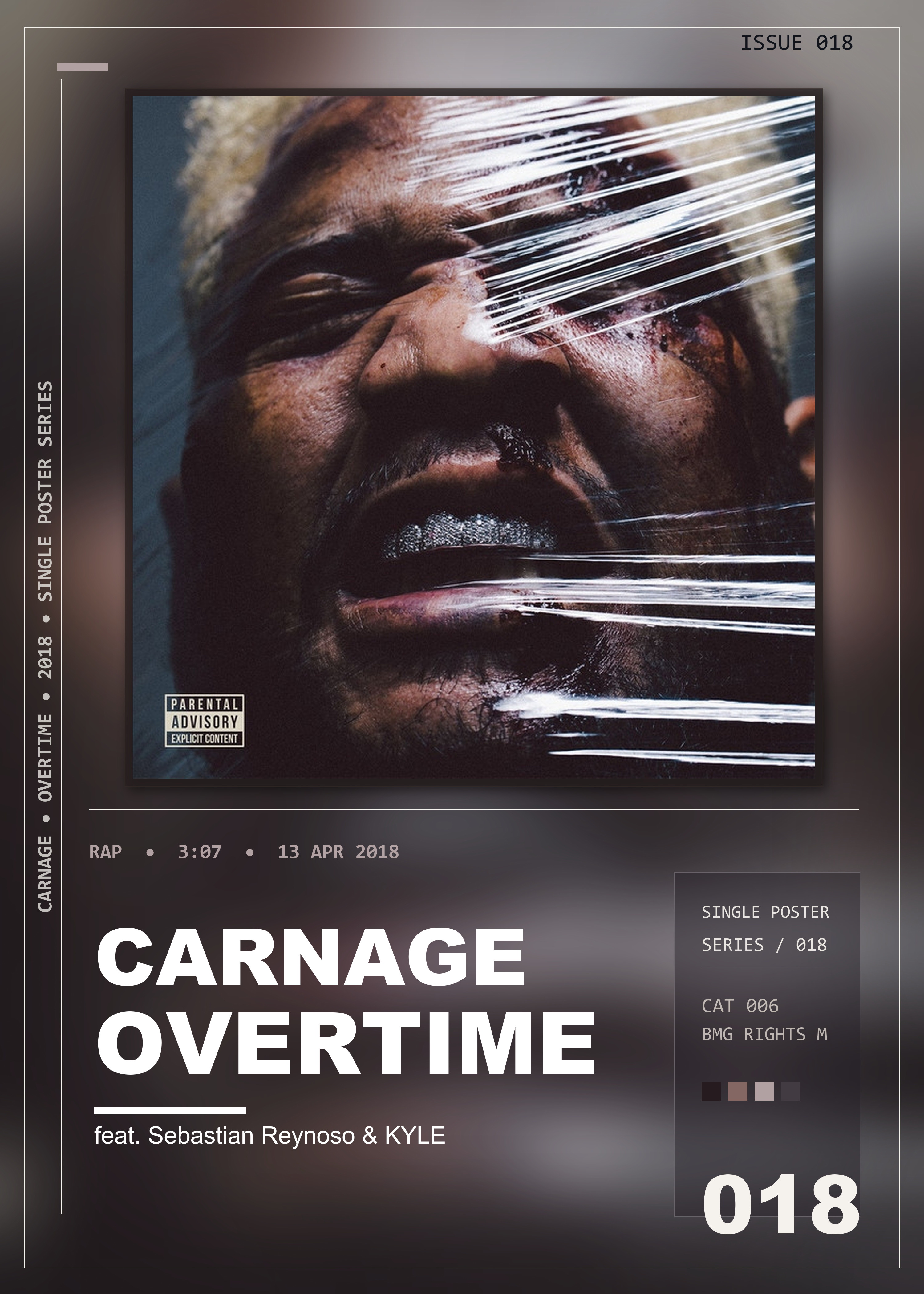 Music poster: Carnage - Overtime feat Sebastian Reynoso KYLE