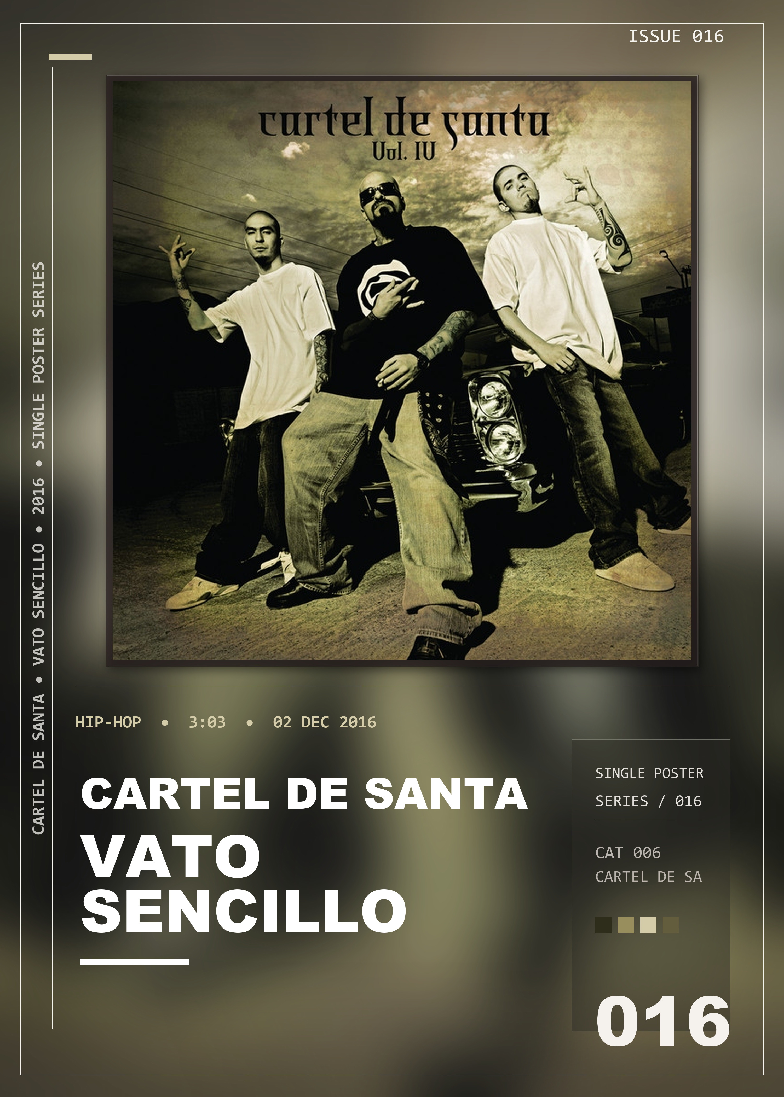 Music poster: Cartel De Santa - Vato Sencillo