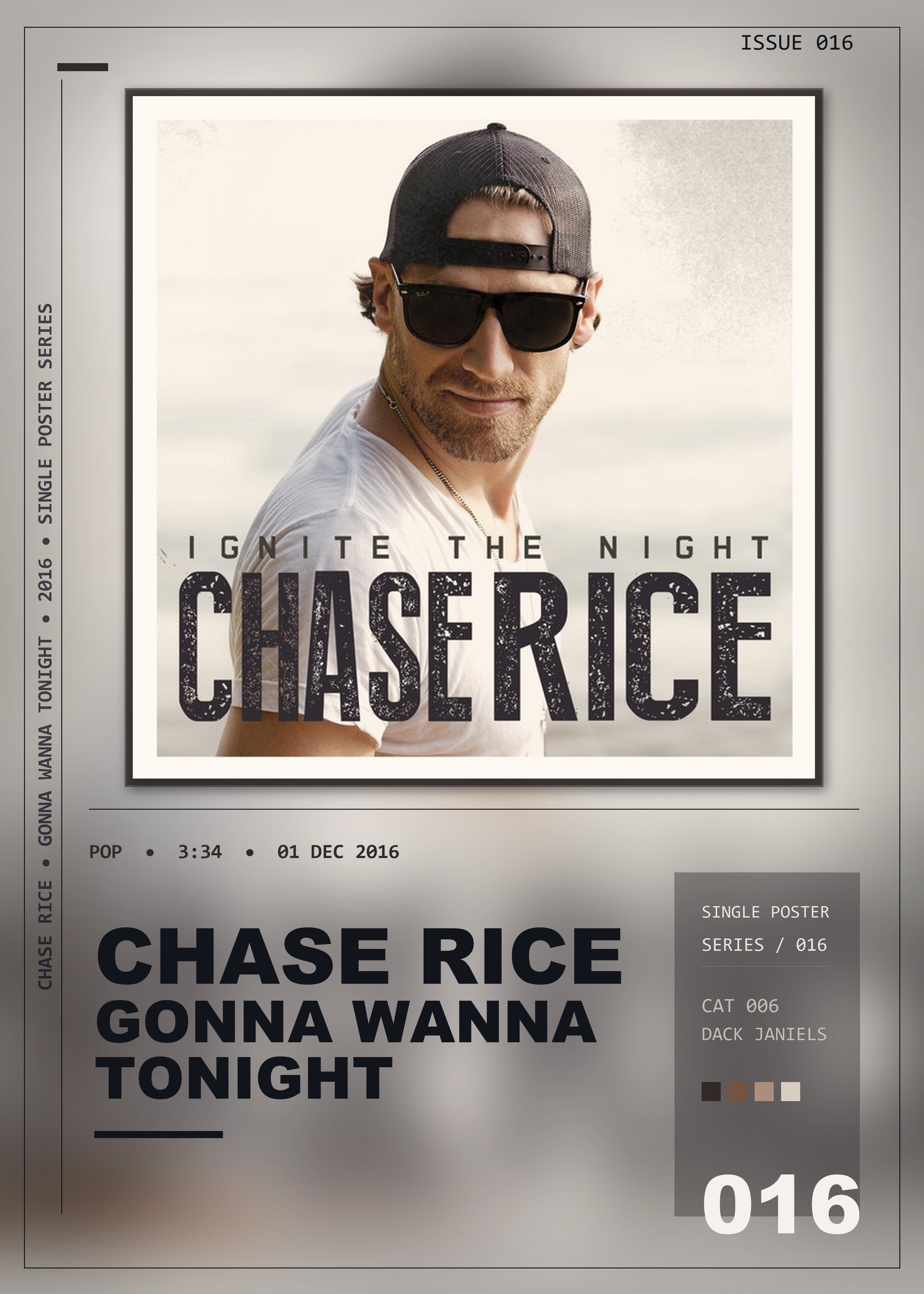 Music poster: Chase Rice - Gonna Wanna Tonight