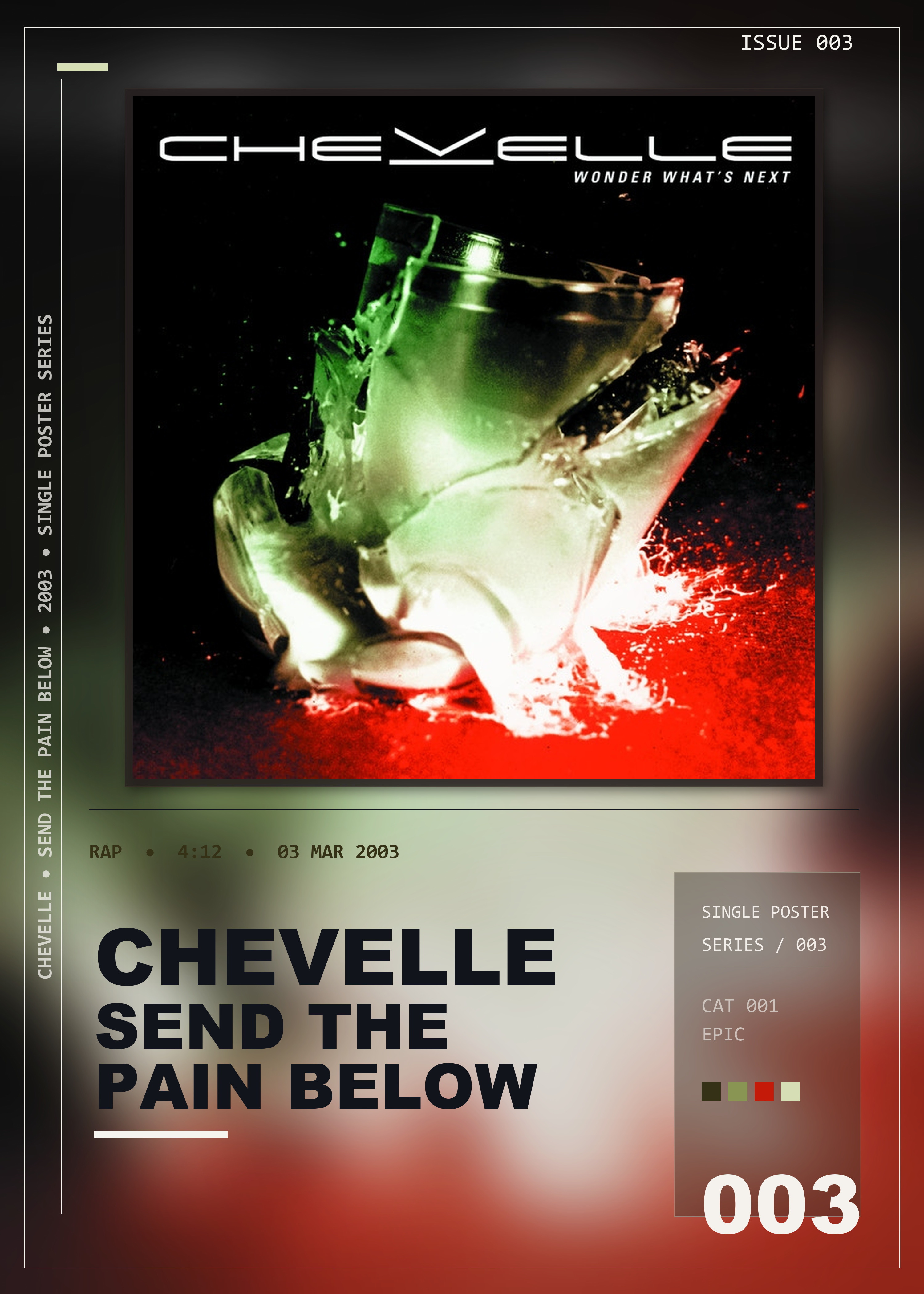 Music poster: Chevelle - Send the Pain Below