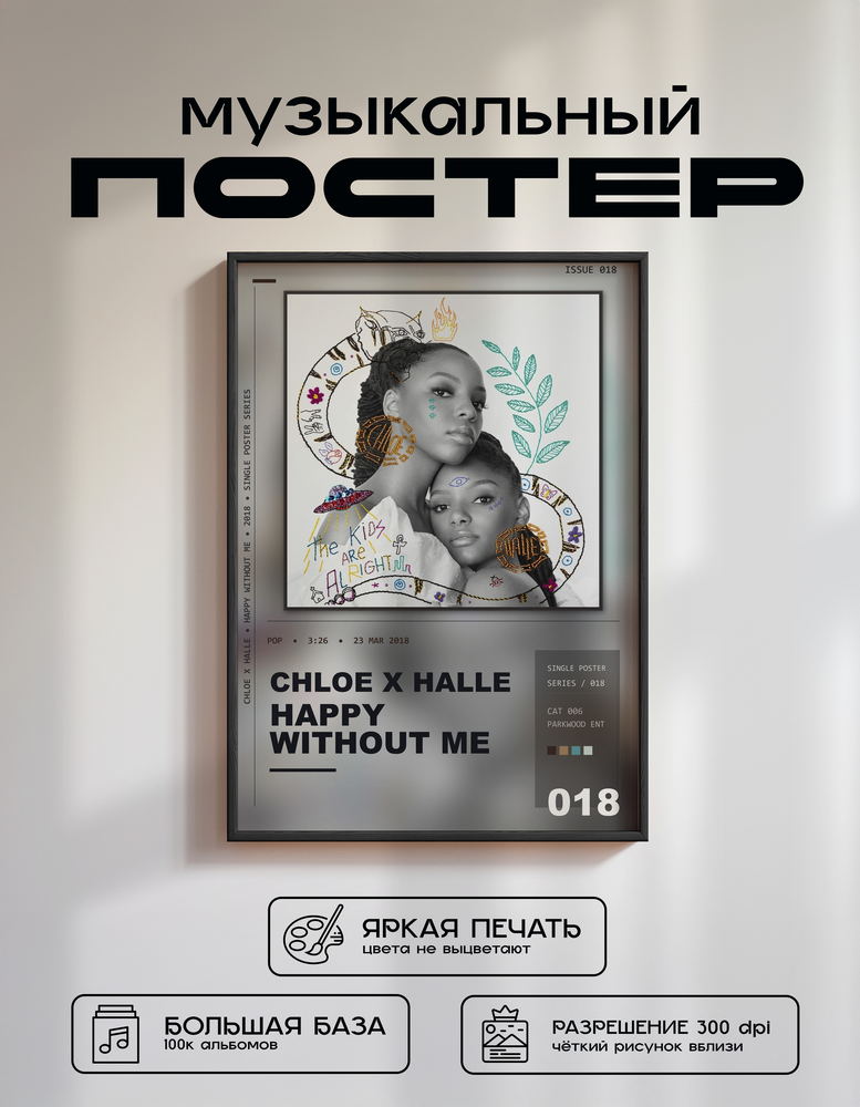 Music poster: Chloe x Halle - Happy Without Me
