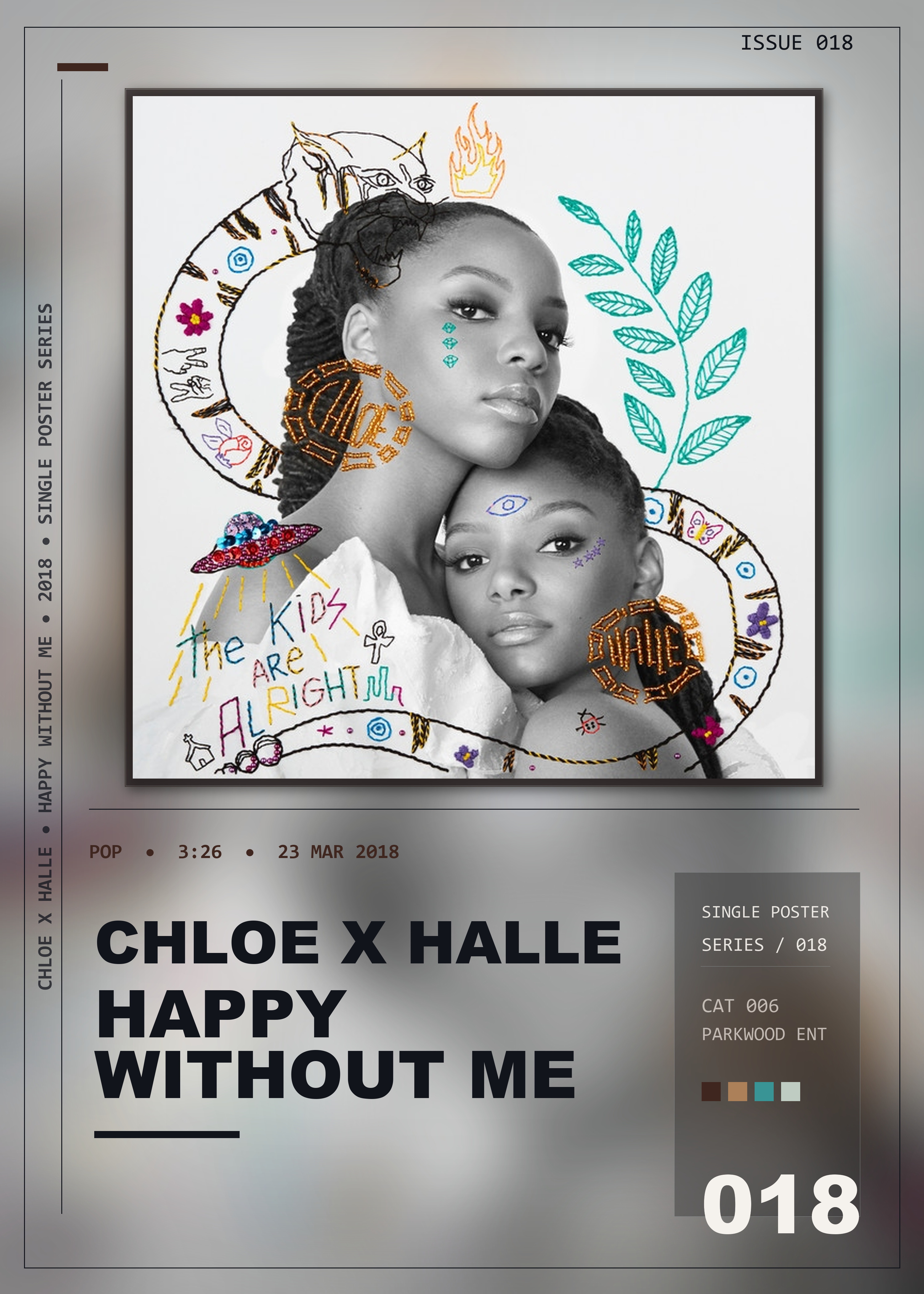 Music poster: Chloe x Halle - Happy Without Me