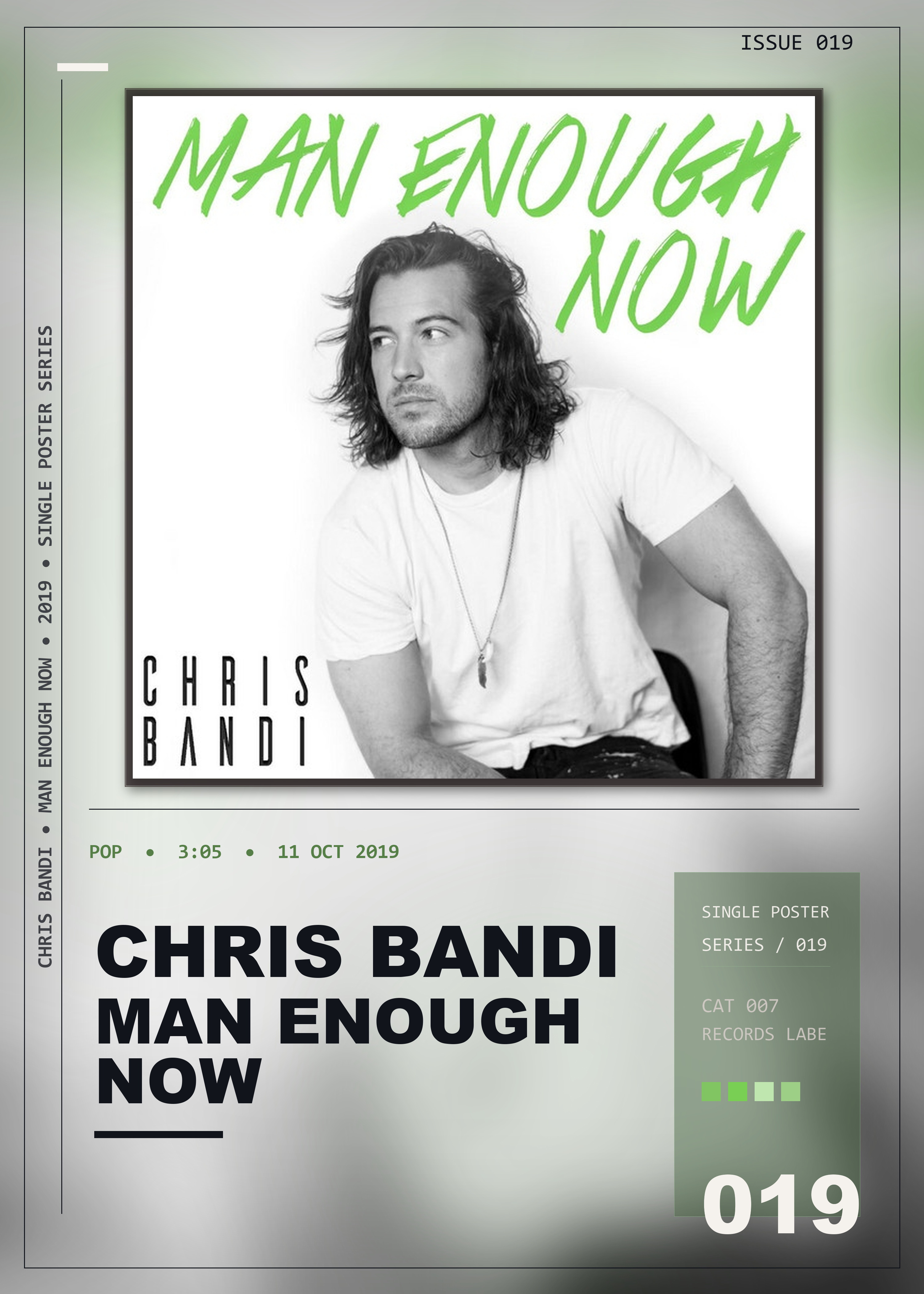 Music poster: Chris Bandi - Man Enough Now