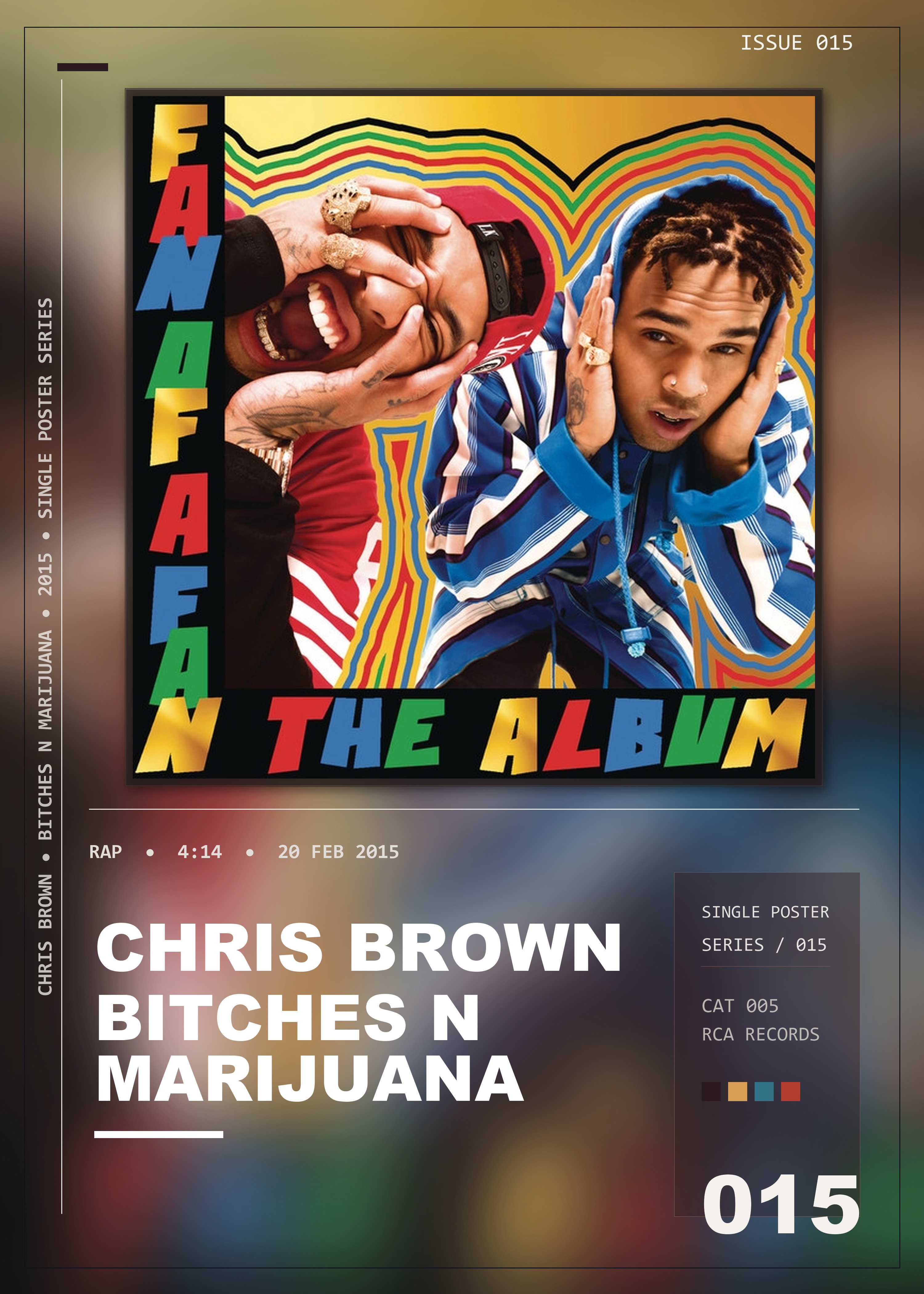 Music poster: Chris Brown - Bitches N Marijuana