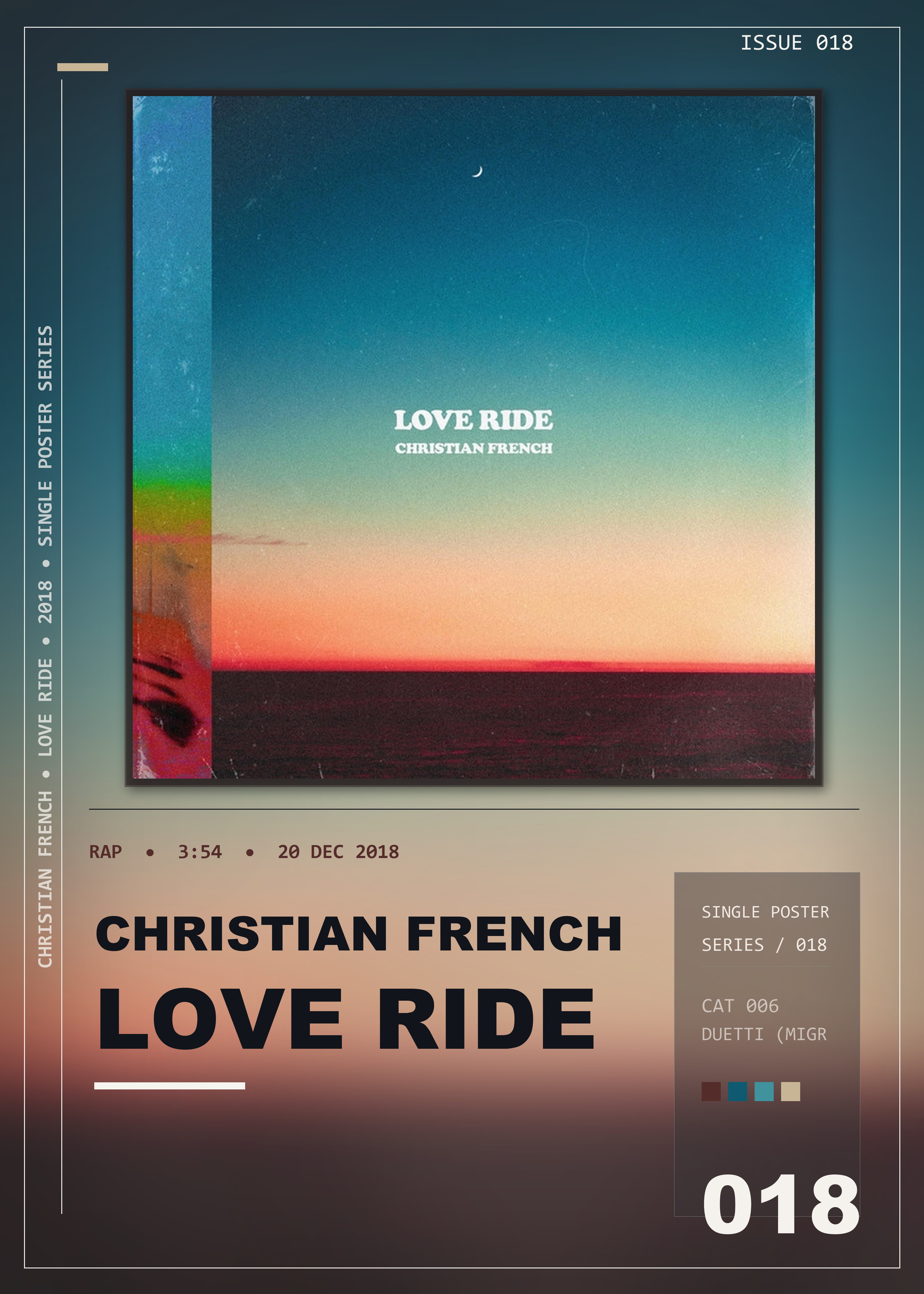 Music poster: Christian French - love ride