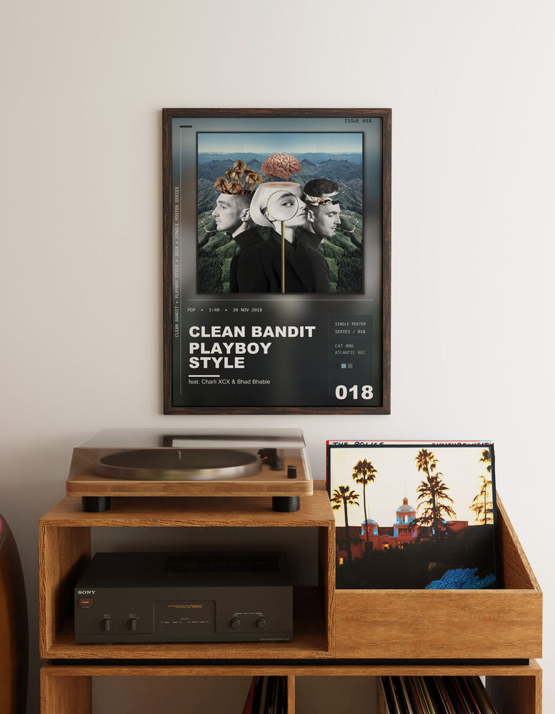 Music poster: Clean Bandit - Playboy Style feat Charli XCX Bhad Bhabie