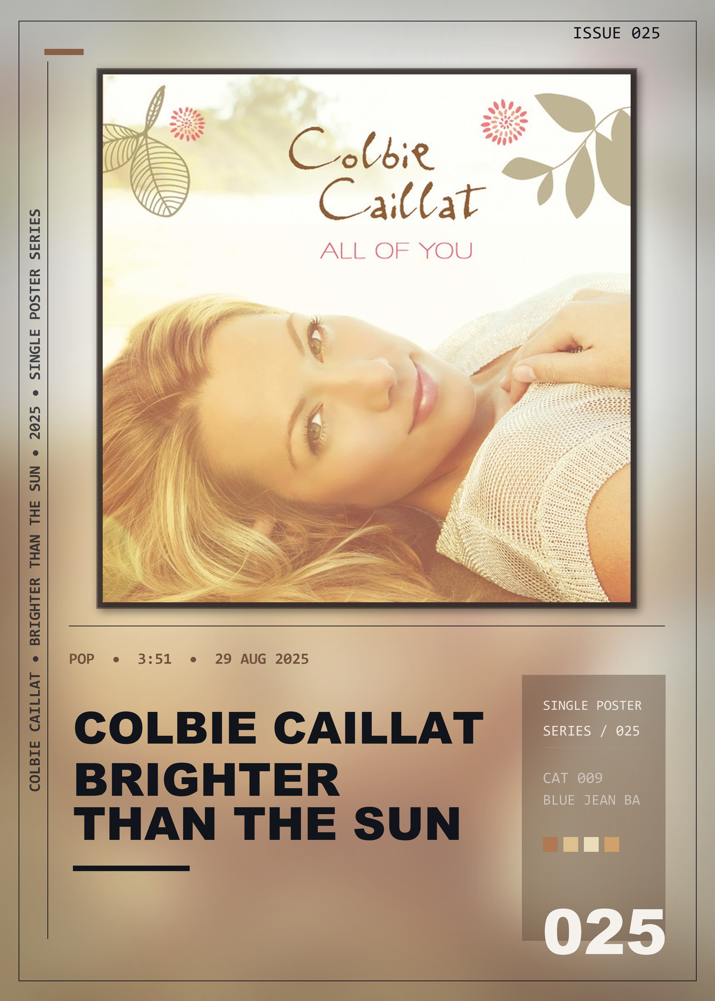 Music poster: Colbie Caillat - Brighter Than The Sun