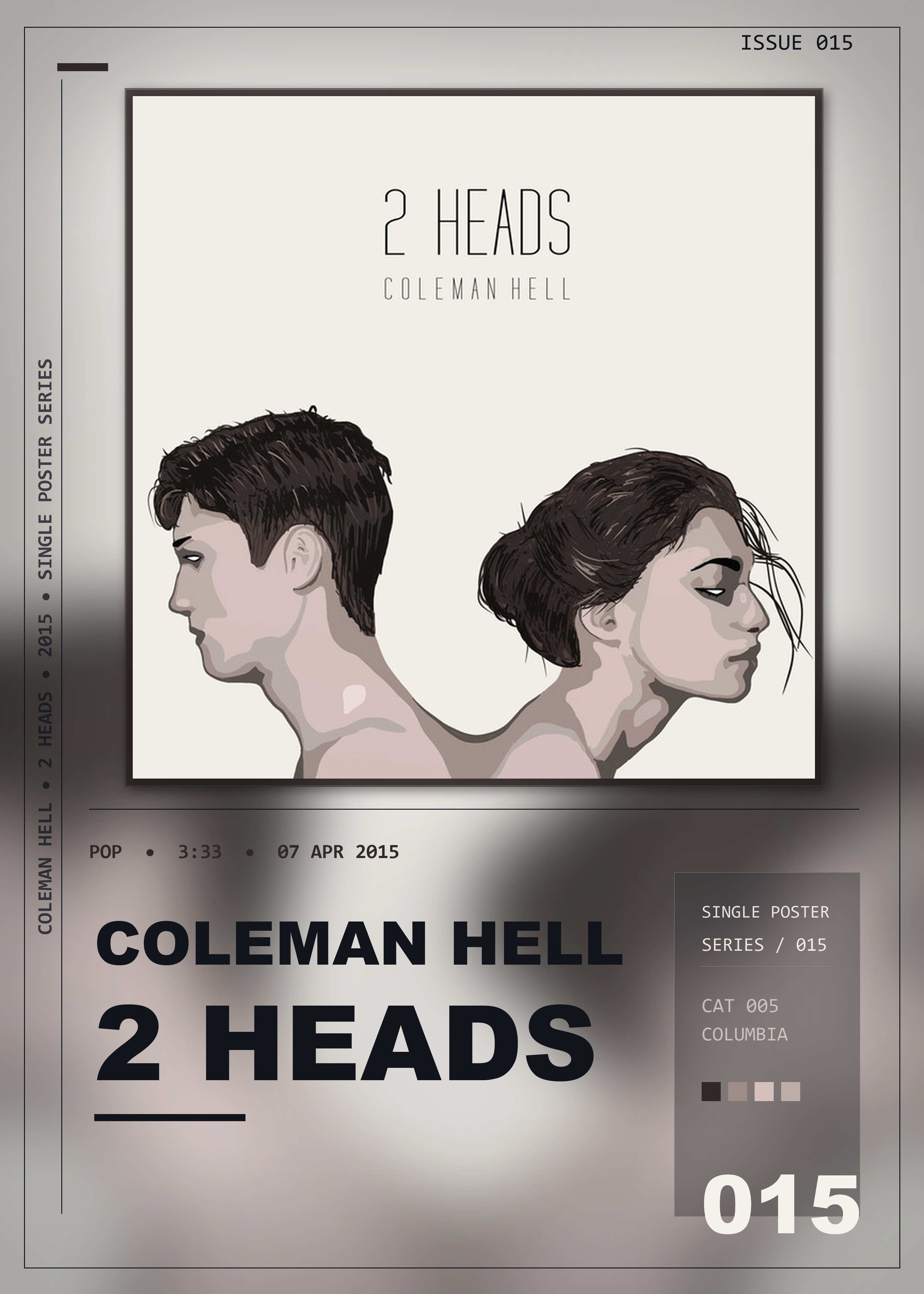 Music poster: Coleman Hell - 2 Heads