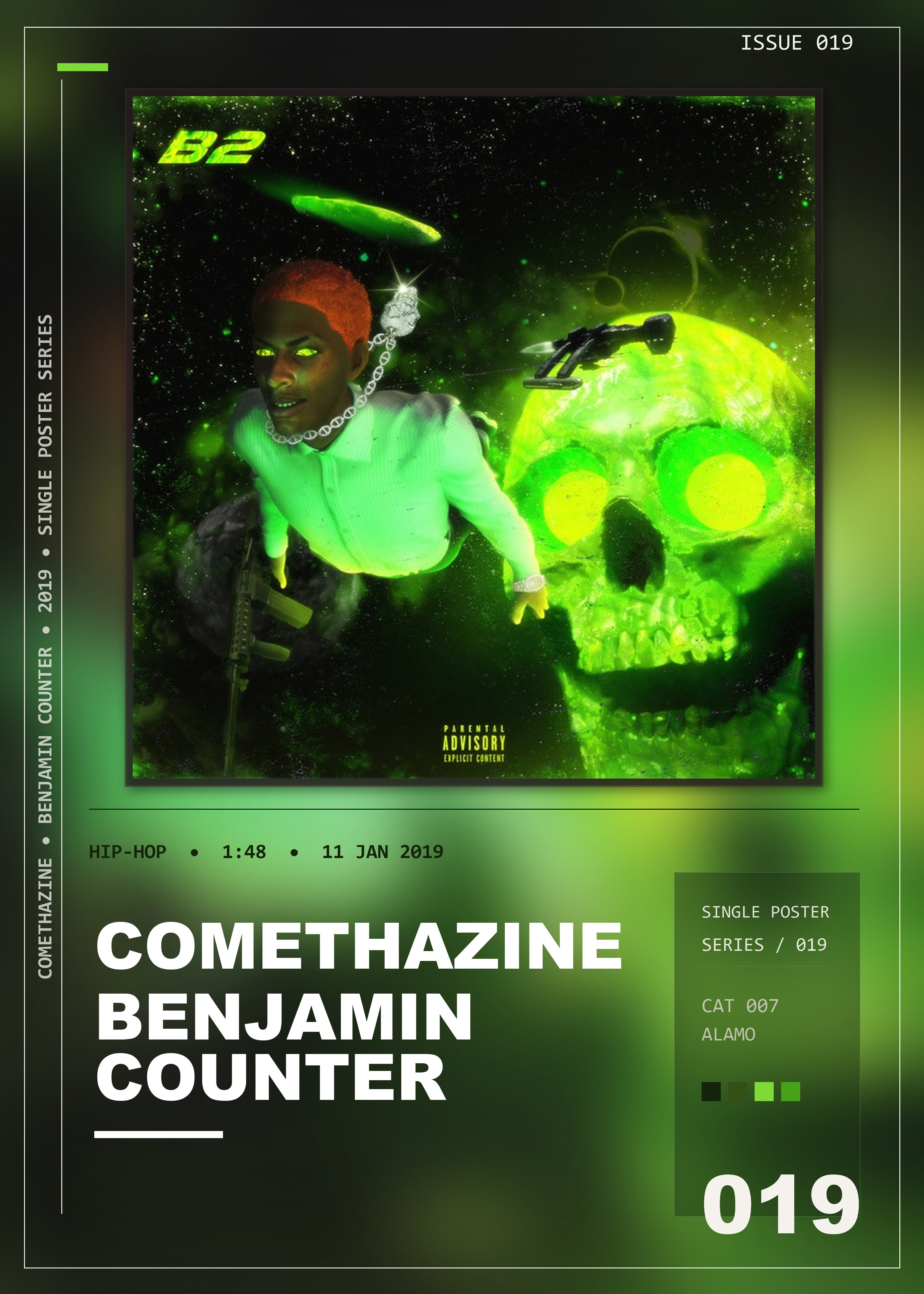 Music poster: Comethazine - BENJAMIN COUNTER