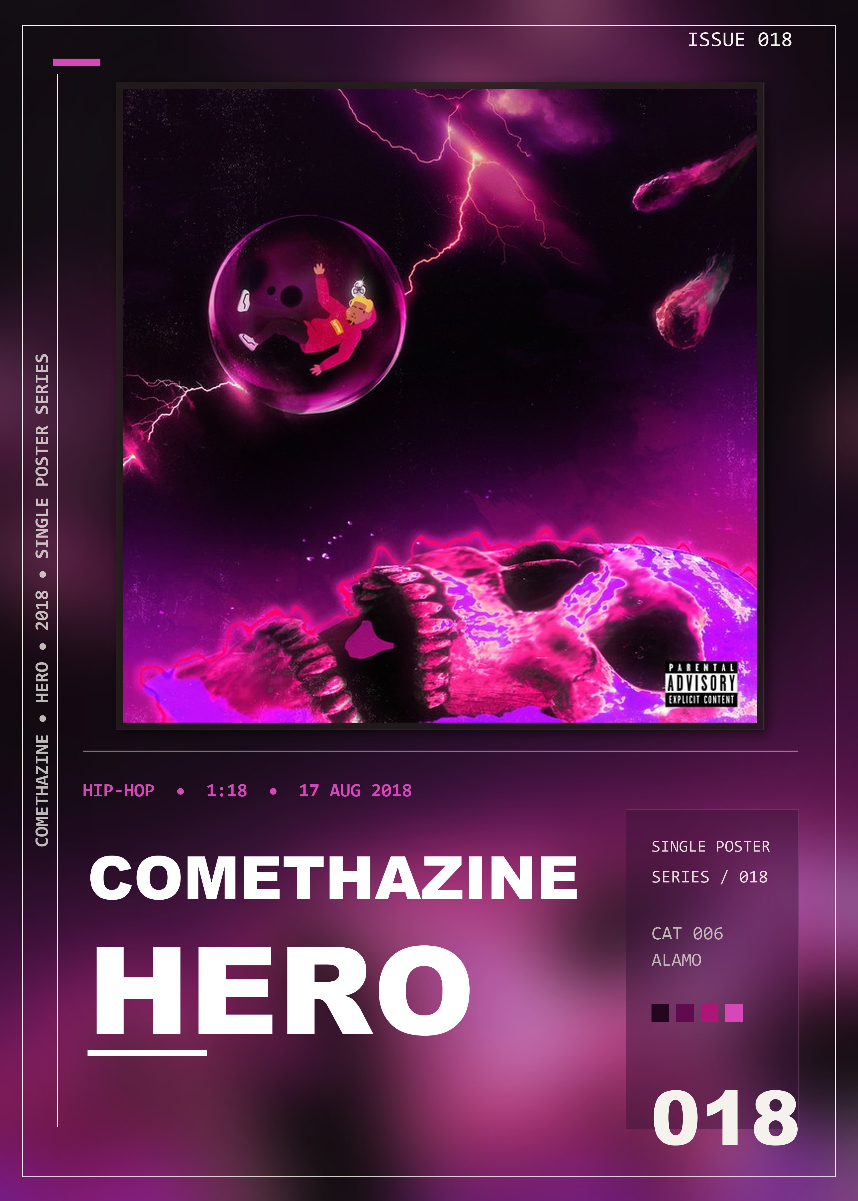 Music poster: Comethazine - Hero