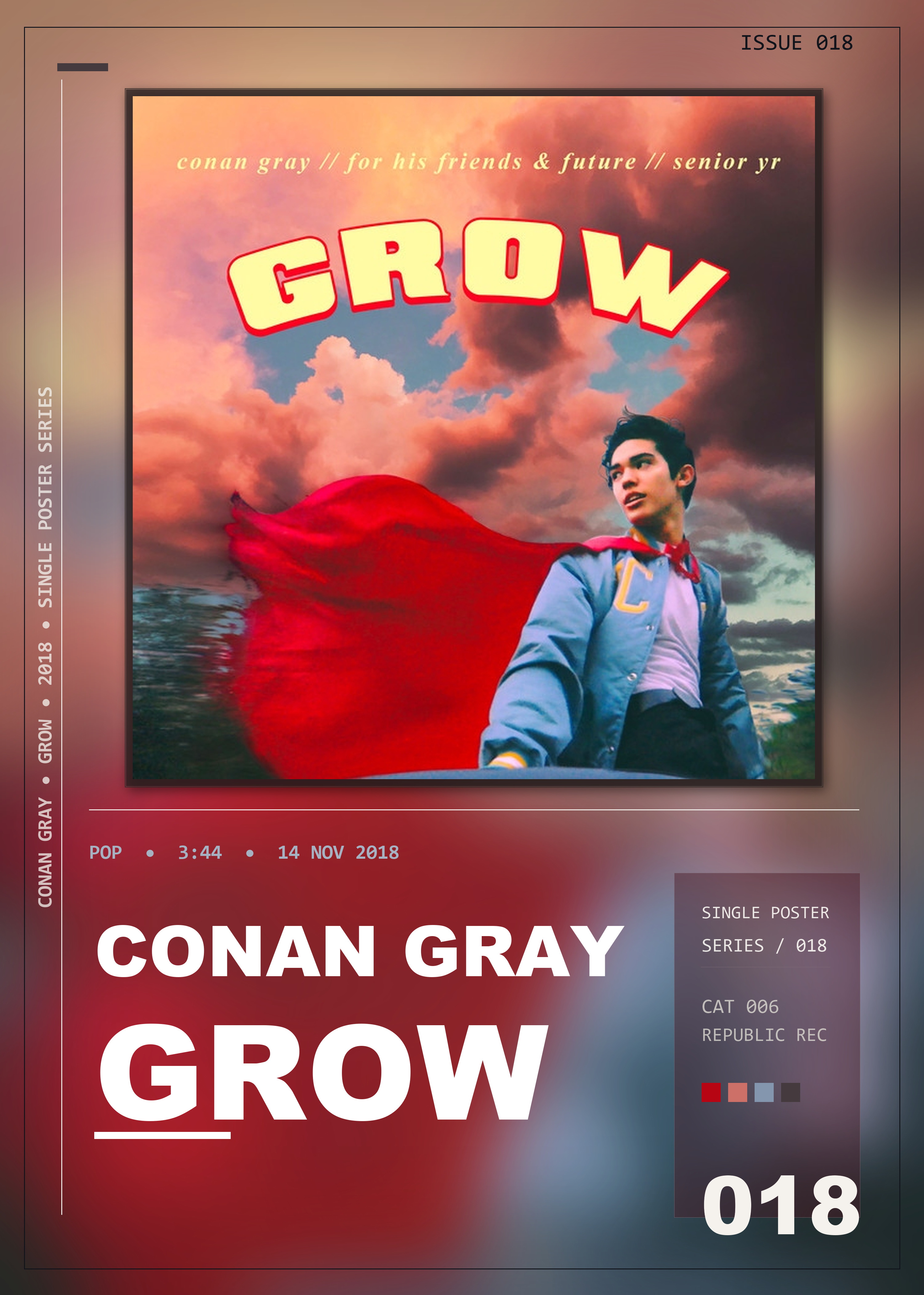 Music poster: Conan Gray - Grow