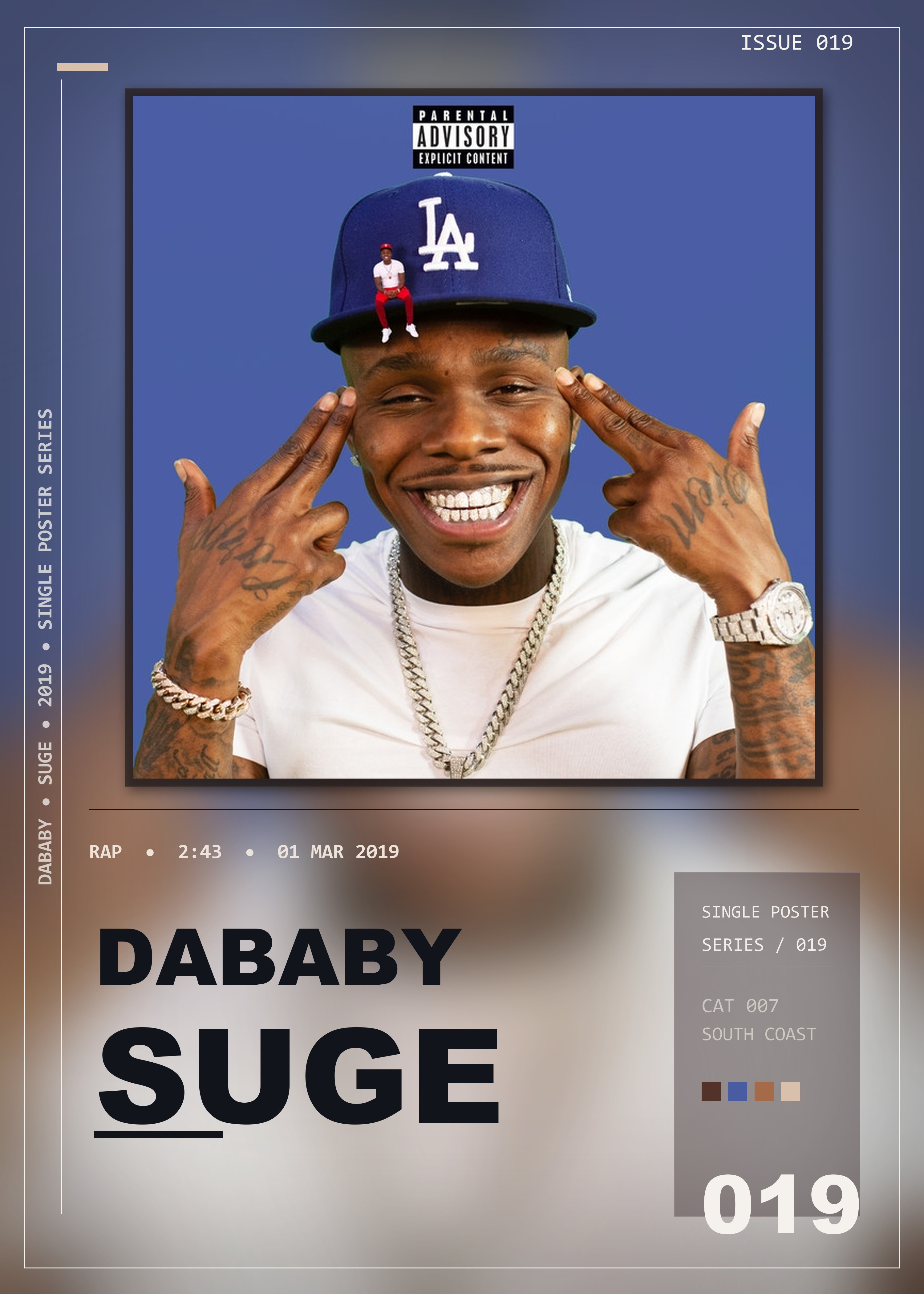Music poster: DaBaby - Suge