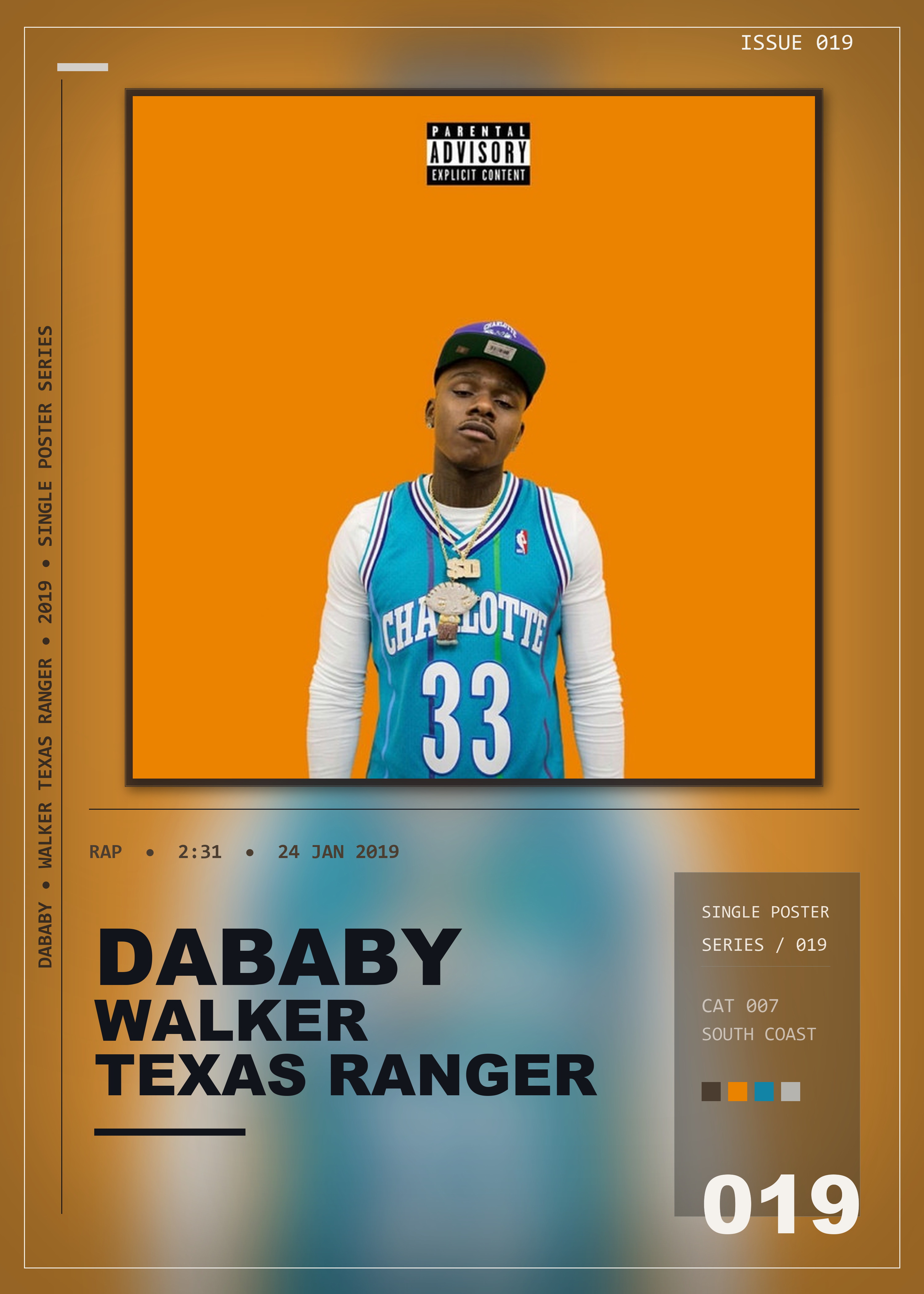 Music poster: DaBaby - Walker Texas Ranger