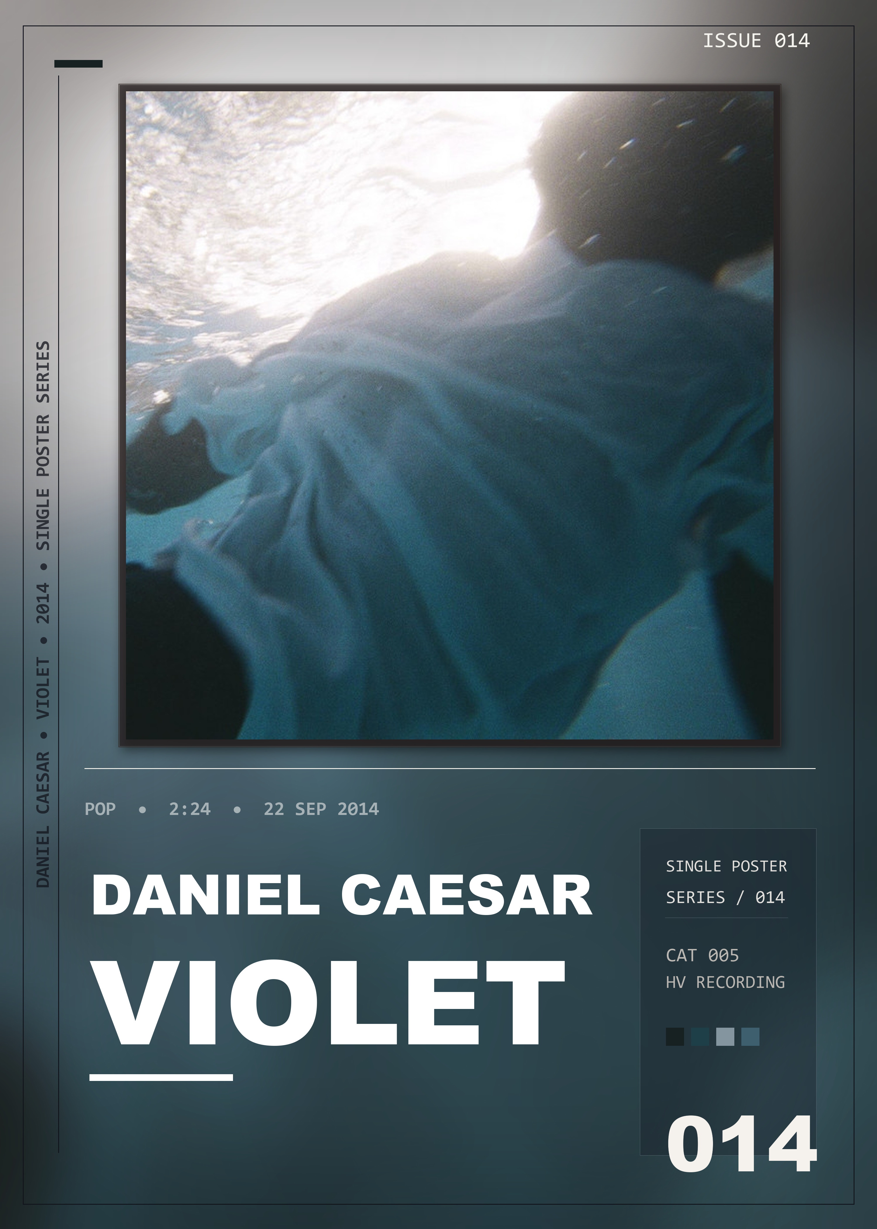 Music poster: Daniel Caesar - Violet