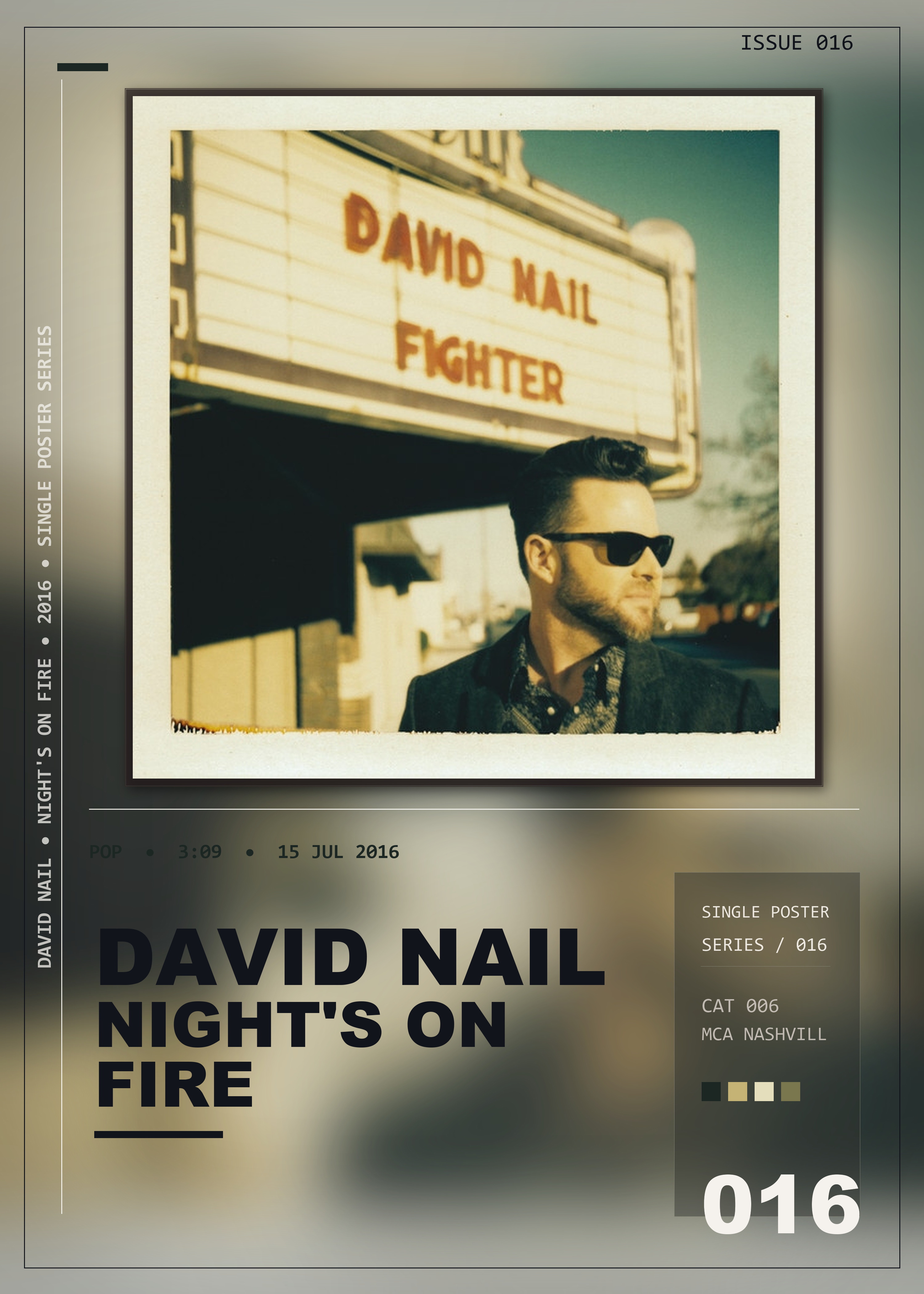 Music poster: David Nail - Nights On Fire