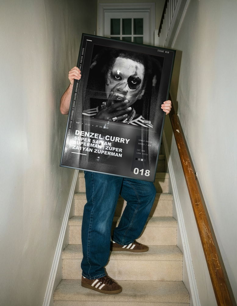 Music poster: Denzel Curry - SUPER SAIYAN SUPERMAN ZUPER ZA1YAN ZUPERMAN