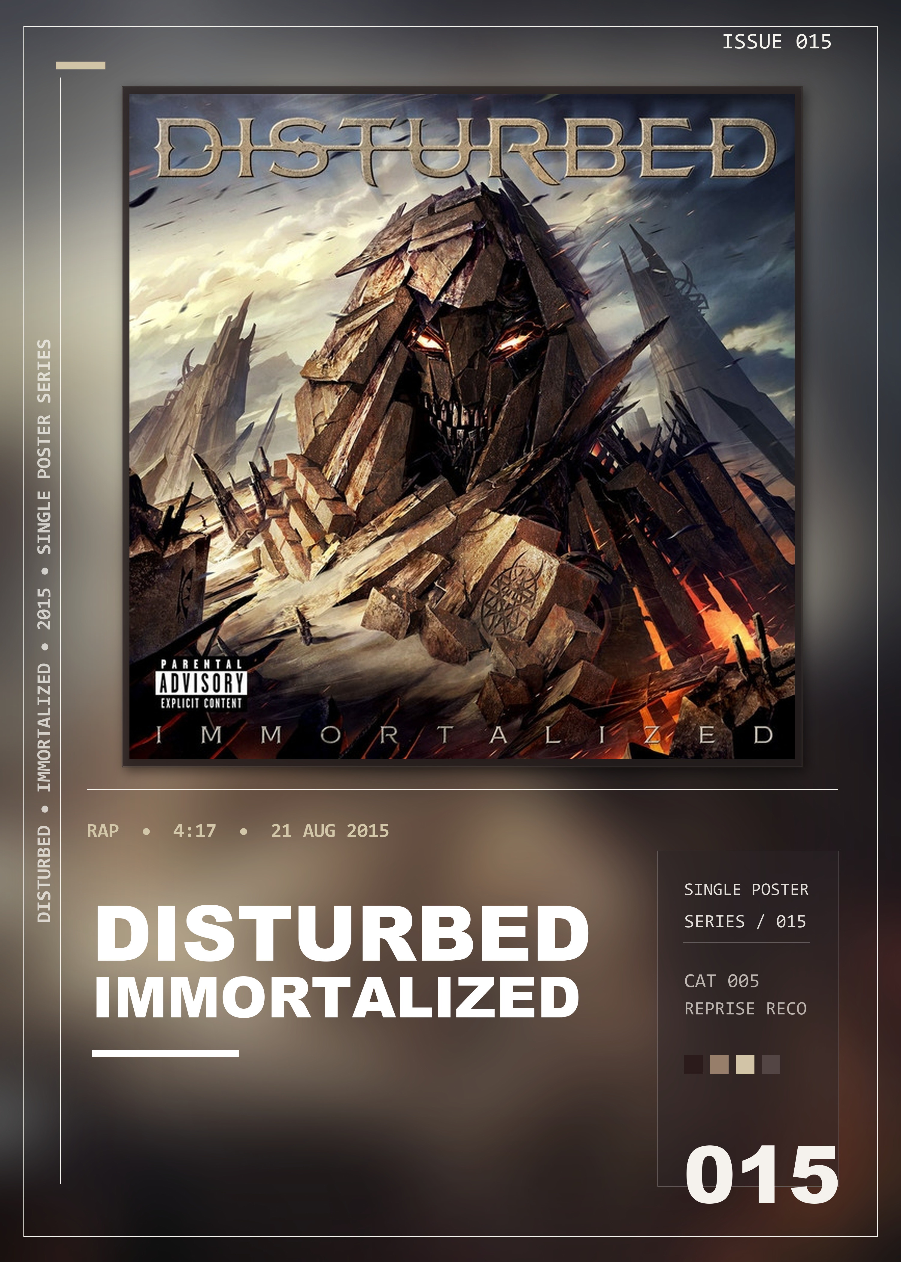 Music poster: Disturbed - Immortalized