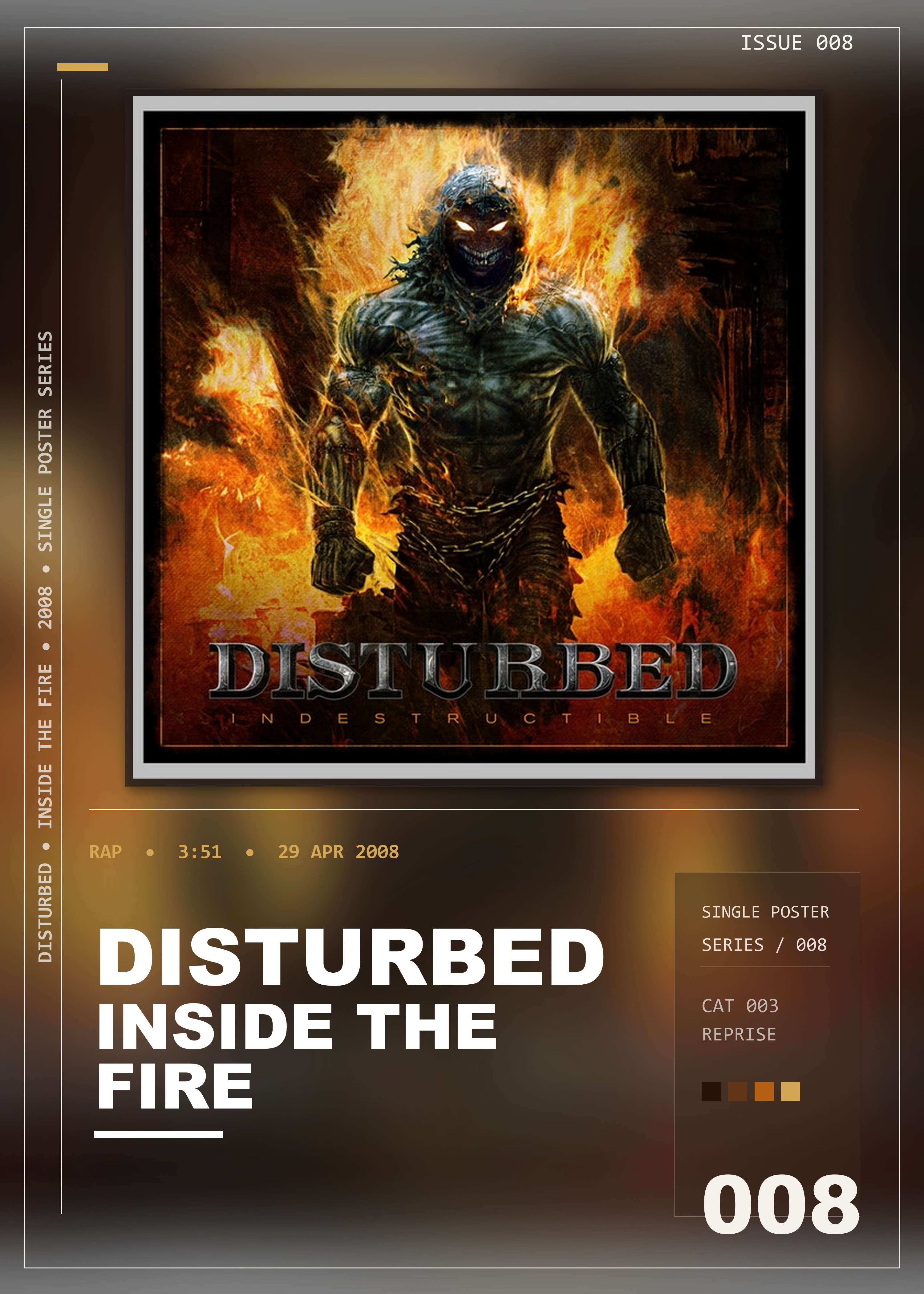Music poster: Disturbed - Inside The Fire