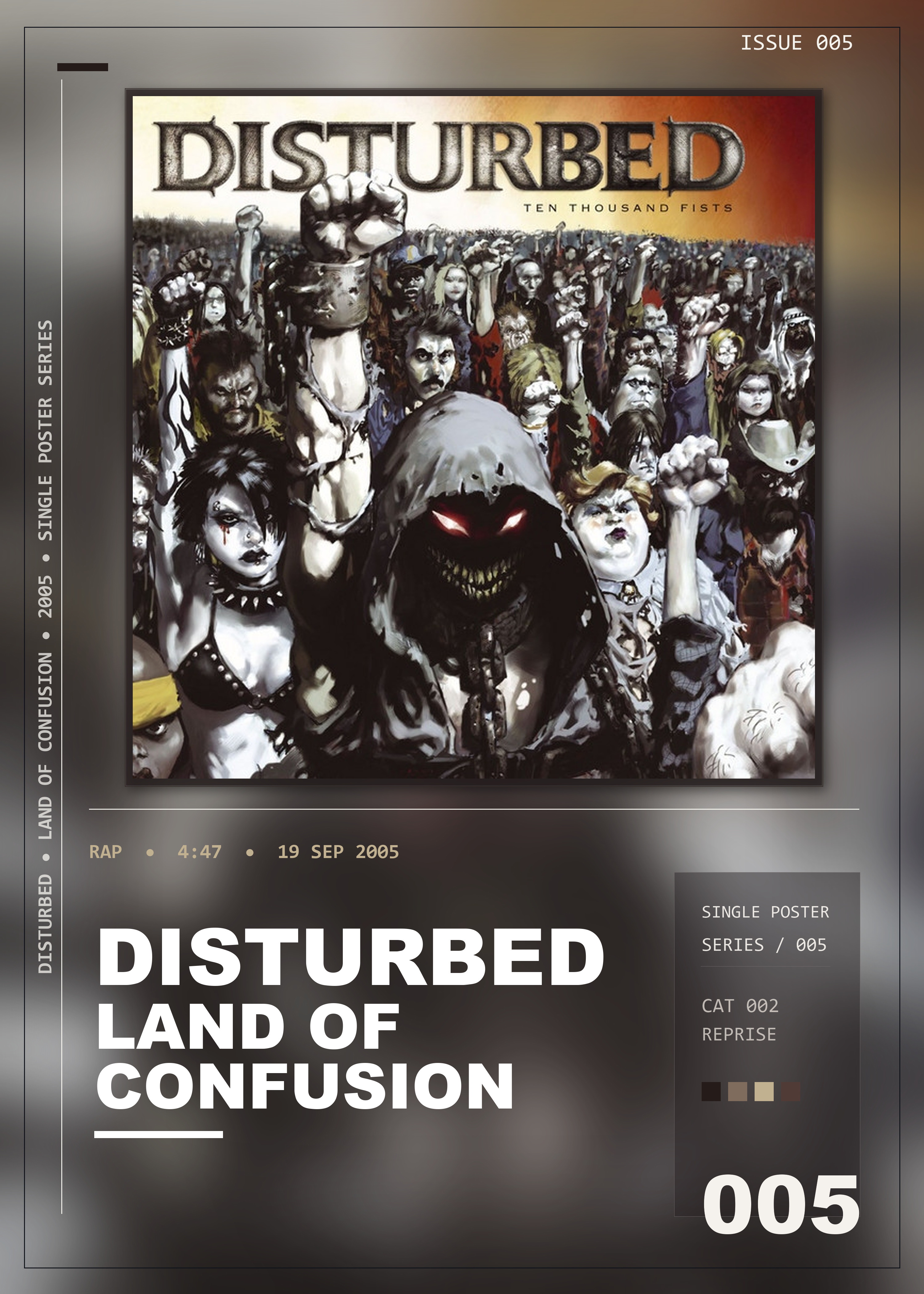 Music poster: Disturbed - Land Of Confusion
