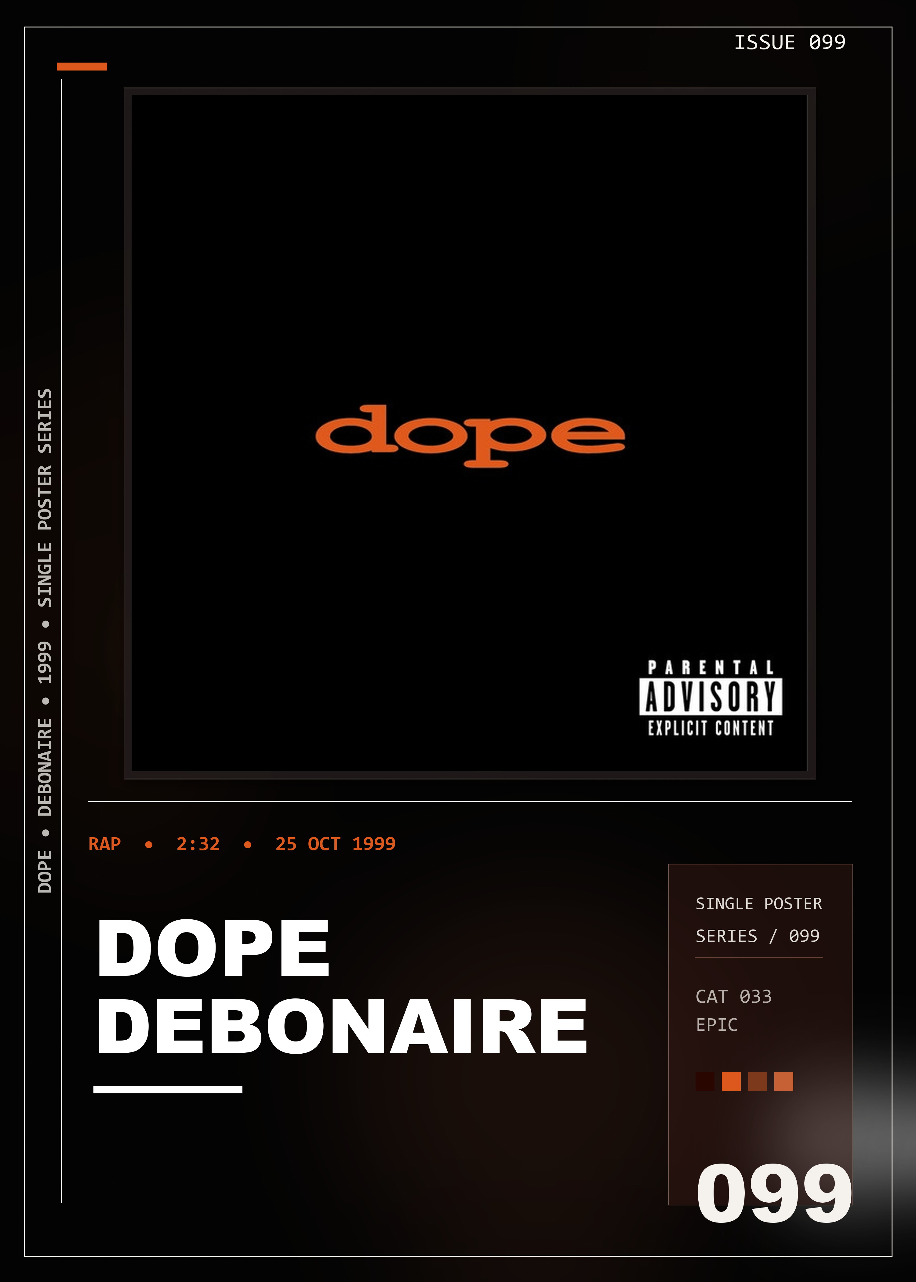 Music poster: Dope - Debonaire