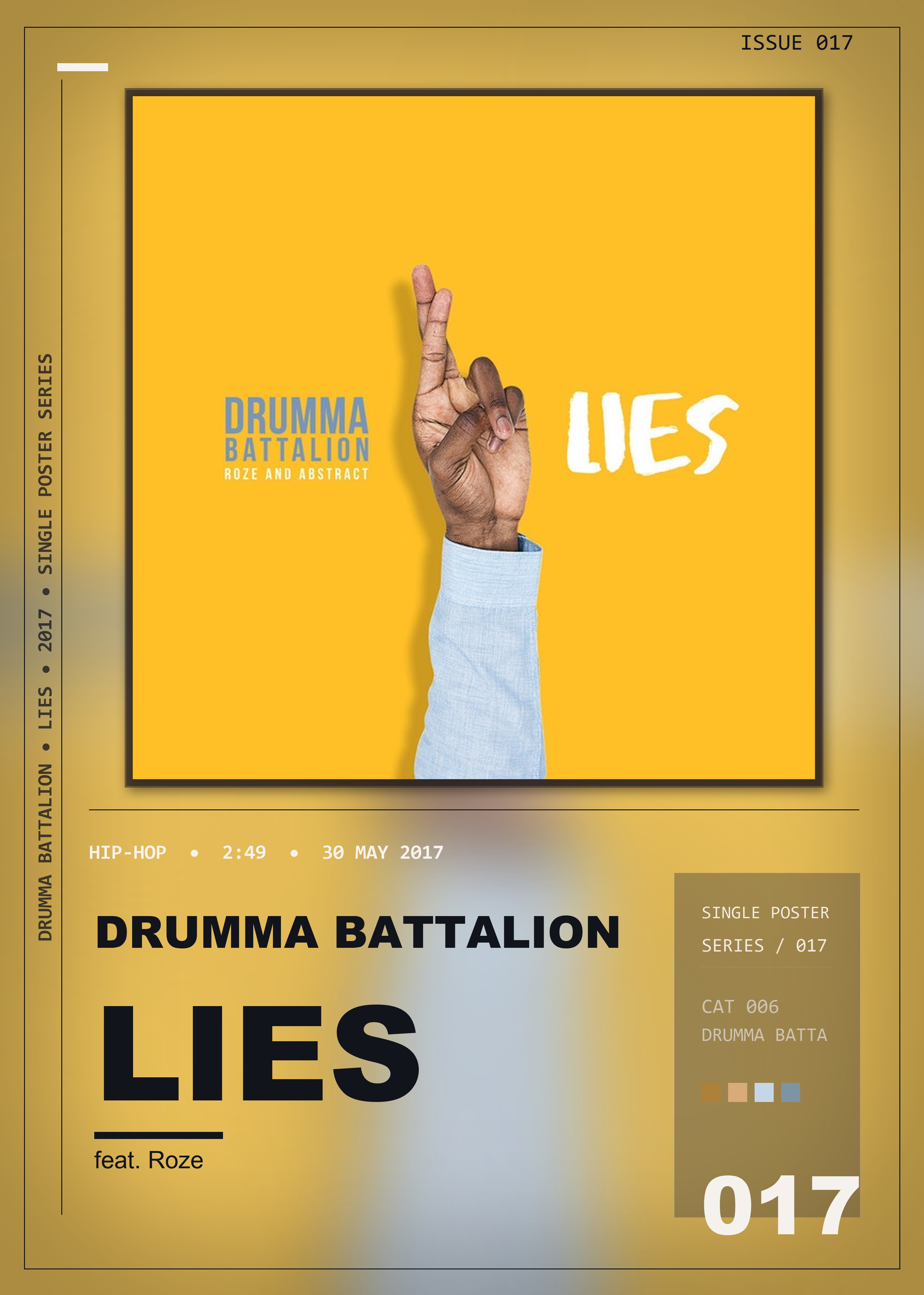 Music poster: Drumma Battalion - Lies feat Roze