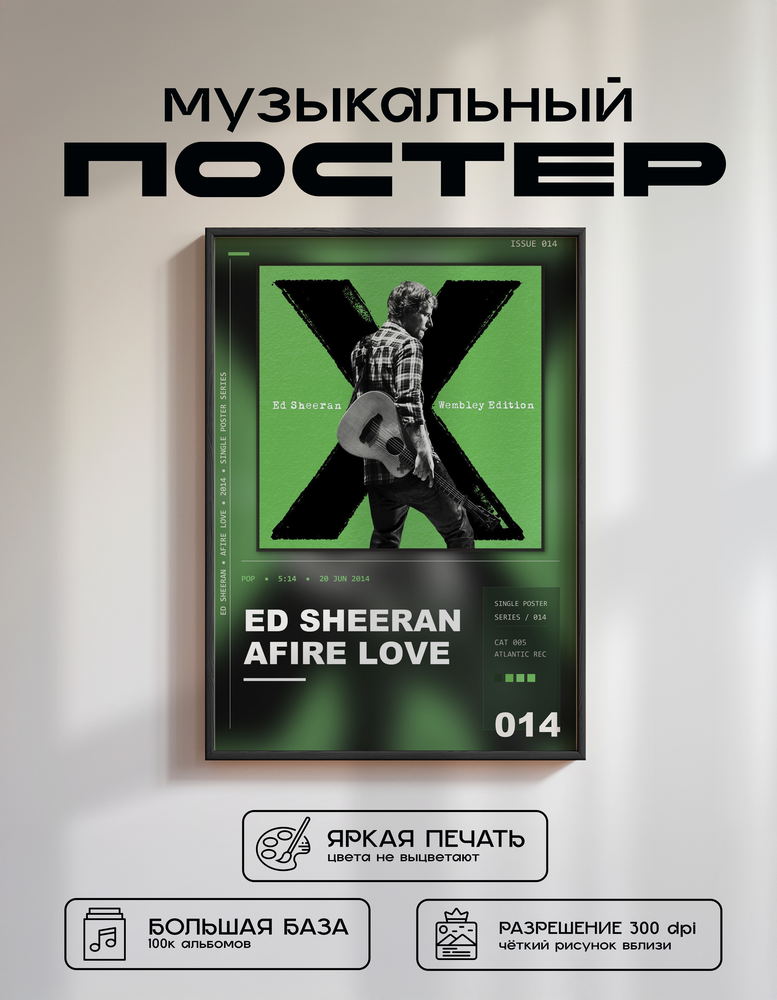 Music poster: Ed Sheeran - Afire Love