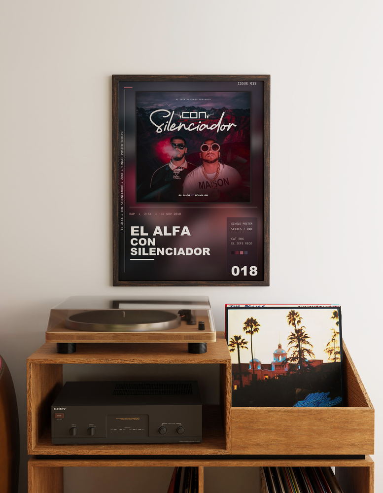 Music poster: El Alfa - Con Silenciador